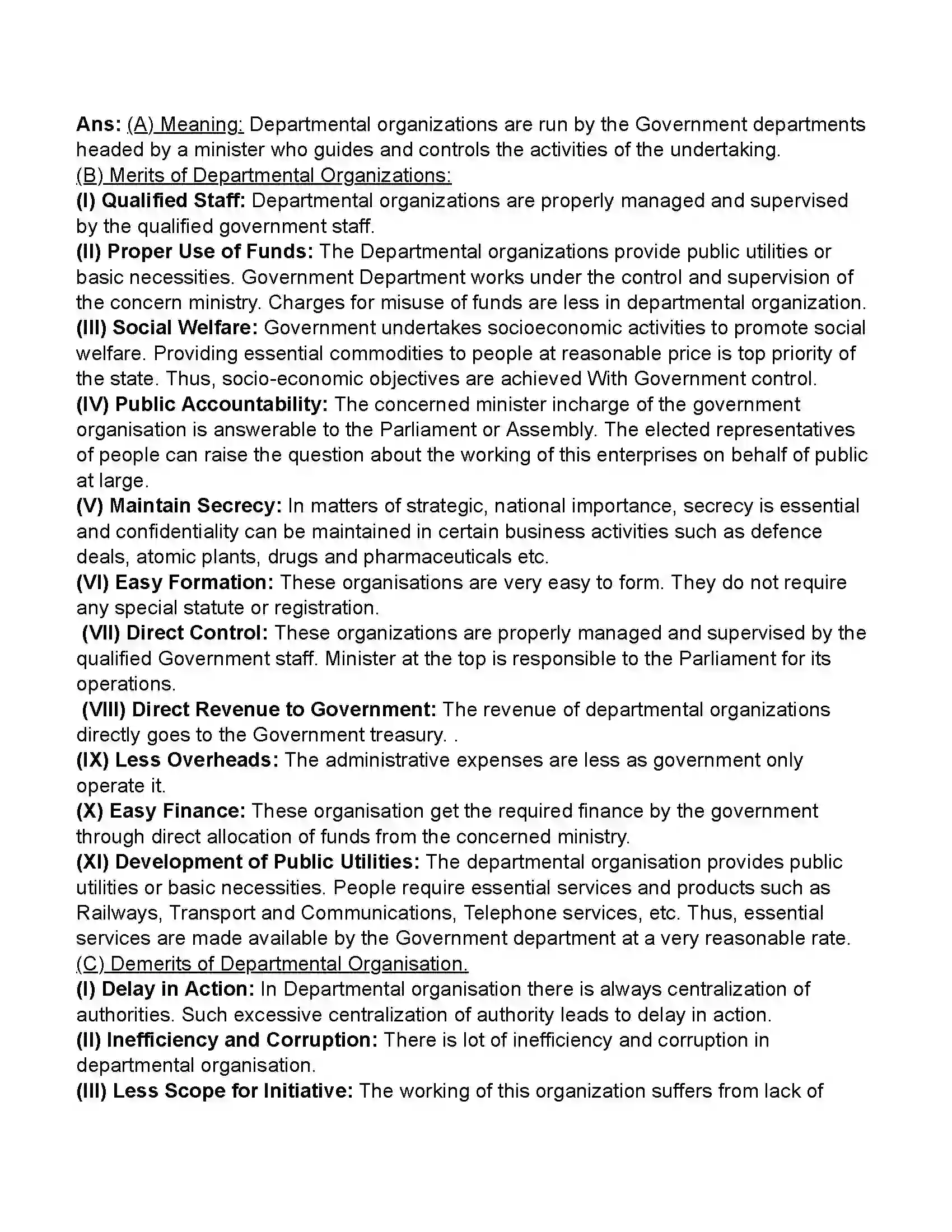 Maharashtra Board Class 11th Organisation of Commerce & Management Forms of Business Organisation – II Revision Note 24