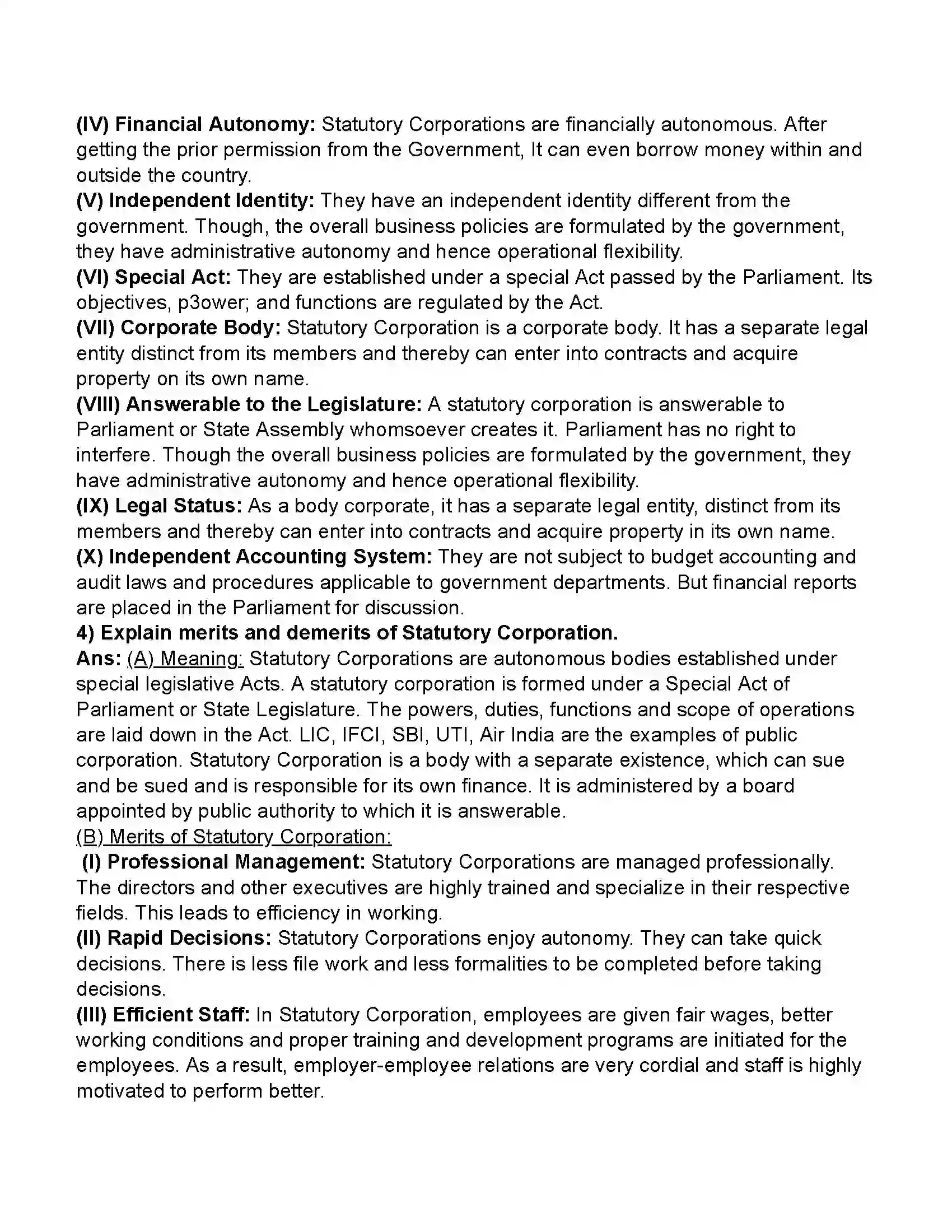 Maharashtra Board Class 11th Organisation of Commerce & Management Forms of Business Organisation – II Revision Note 26
