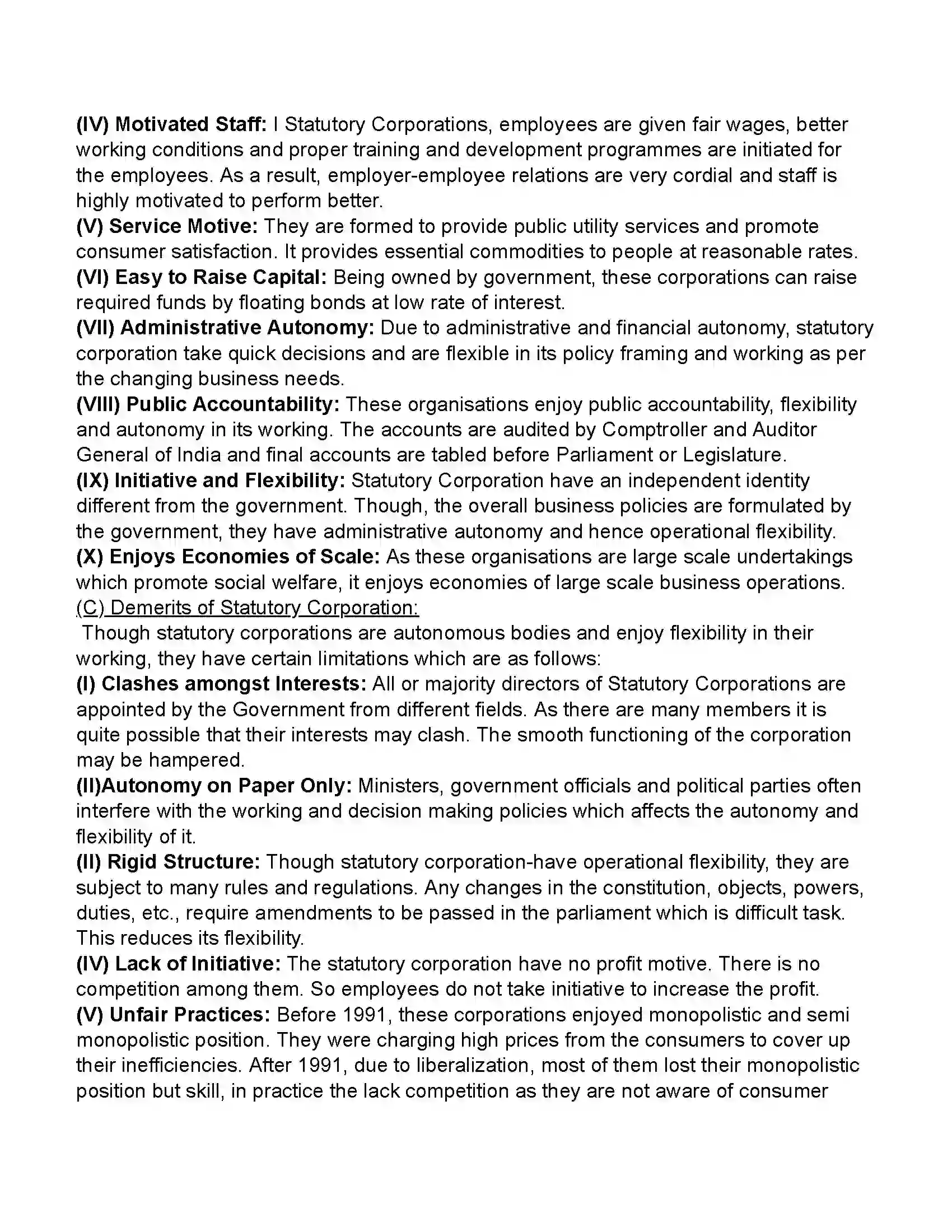 Maharashtra Board Class 11th Organisation of Commerce & Management Forms of Business Organisation – II Revision Note 27
