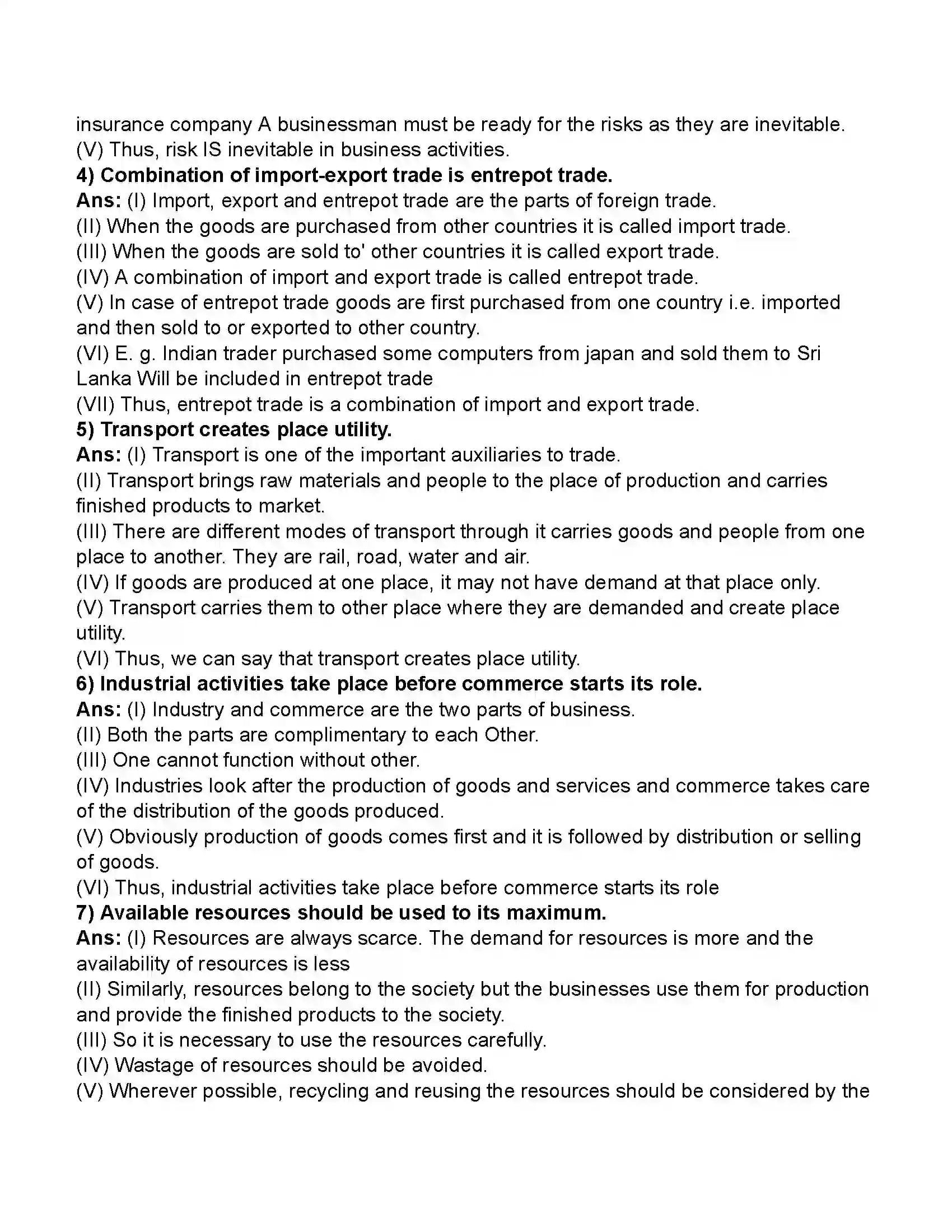 Maharashtra Board Class 11th Organisation of Commerce & Management Introduction of Commerce and Business Revision Note 14
