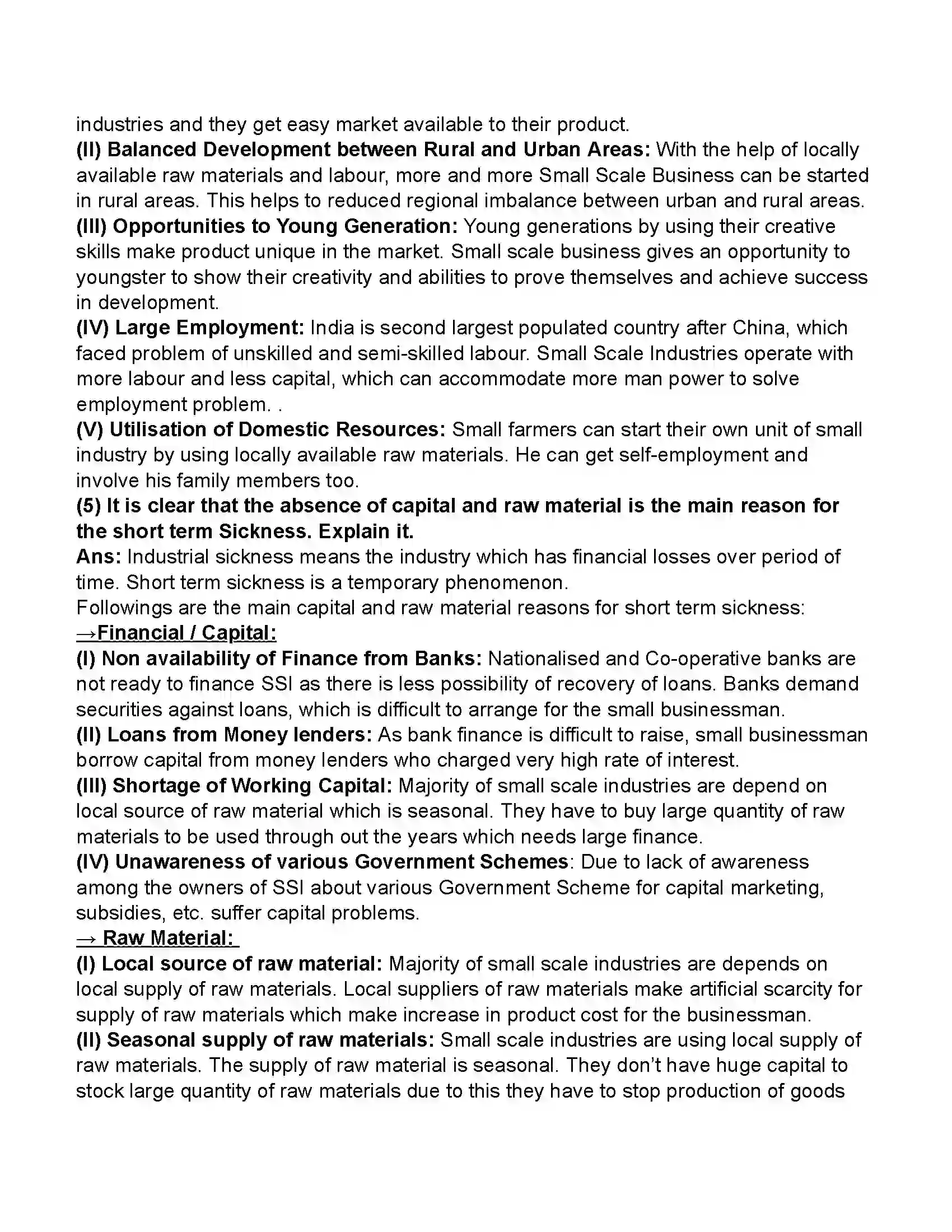 Maharashtra Board Class 11th Organisation of Commerce & Management Small Scale Industry and Business Revision Note 14