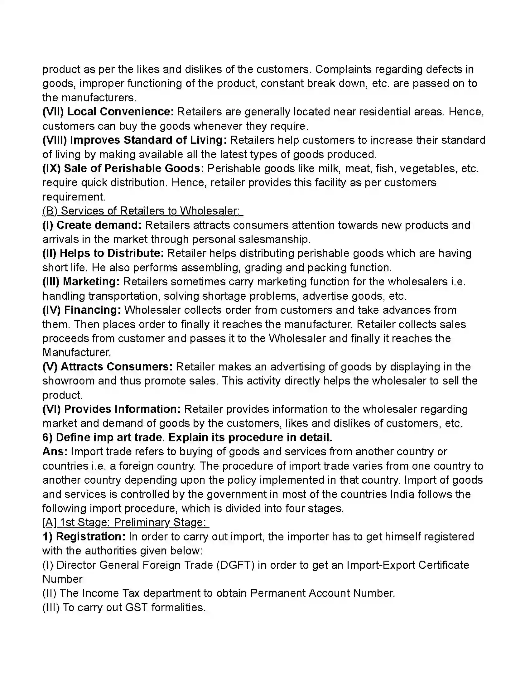 Maharashtra Board Class 11th Organisation of Commerce & Management Trade Revision Note 18