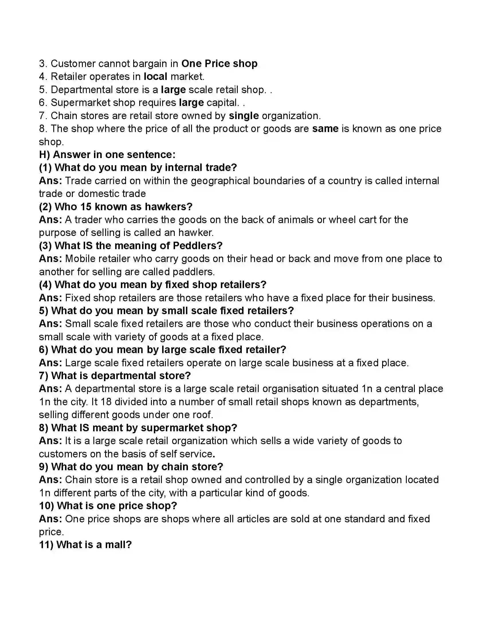 Maharashtra Board Class 11th Organisation of Commerce & Management Trade Revision Note 4