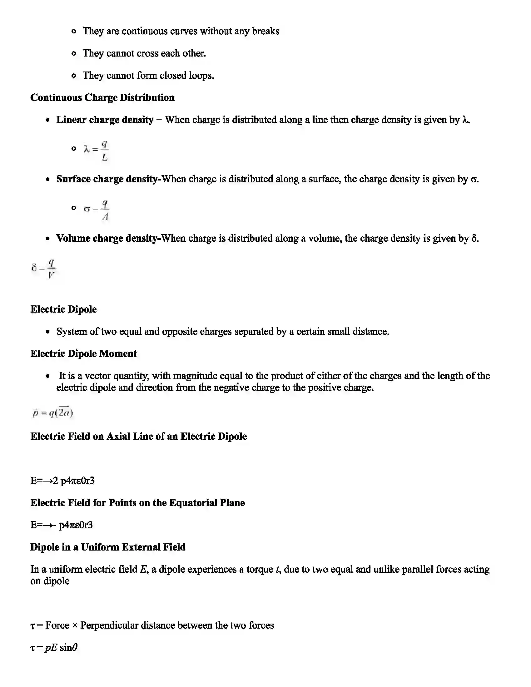 Maharashtra Board Class 11th Physics Electrostatics Revision Note 2