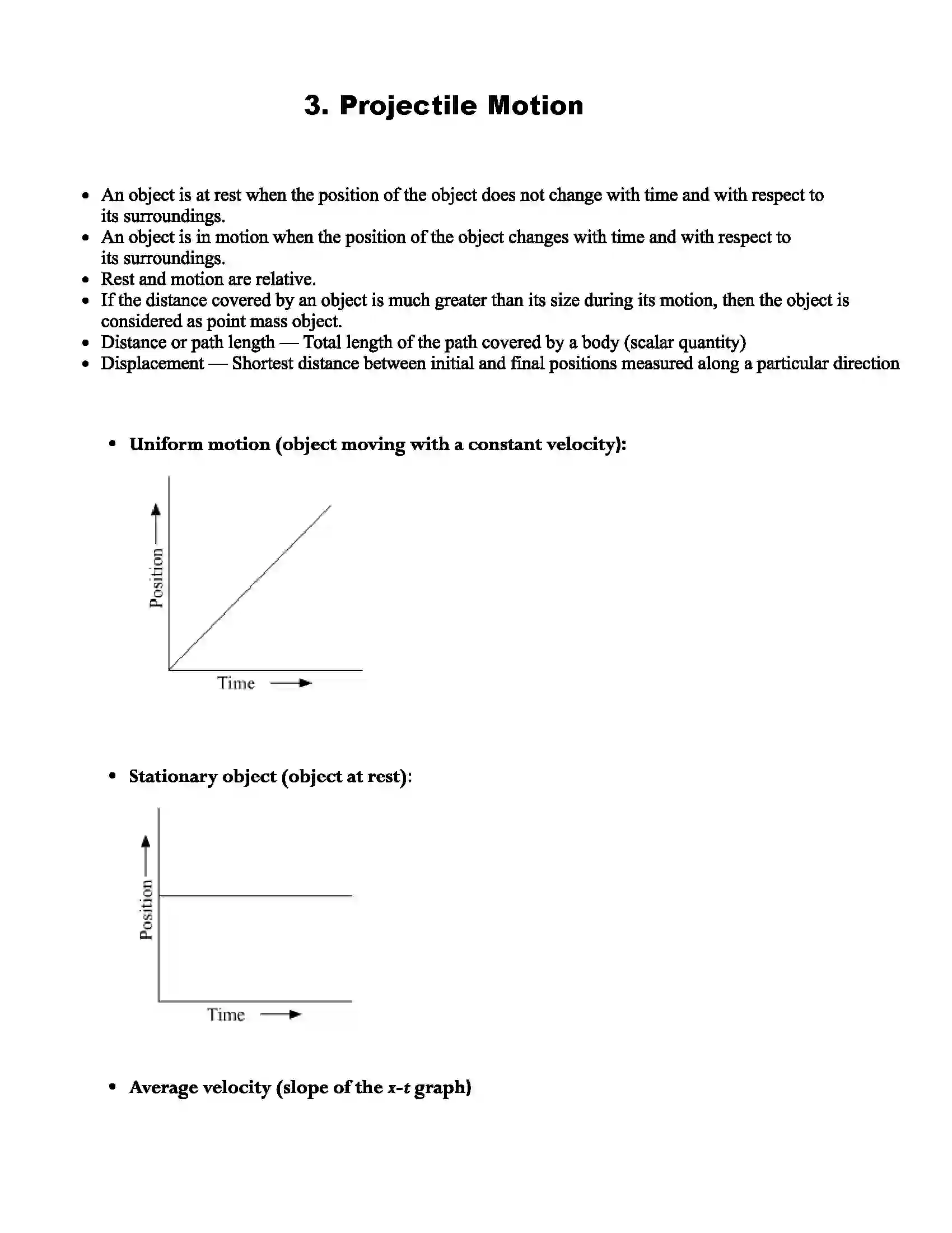 Maharashtra Board Class 11th Physics Projectile Motion Revision Note 1