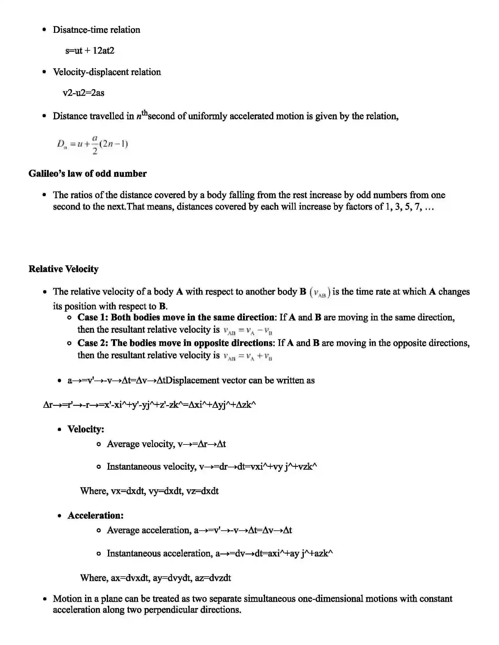 Maharashtra Board Class 11th Physics Projectile Motion Revision Note 4