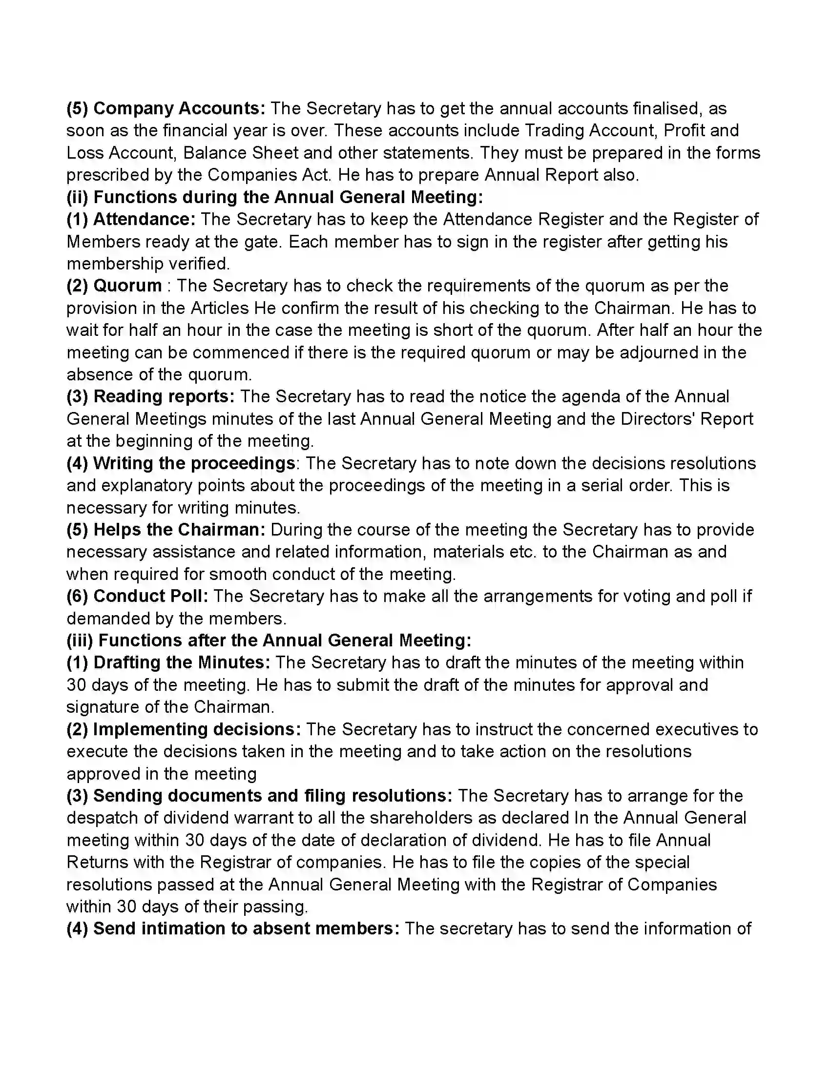 Maharashtra Board Class 11th Secretarial Practice Company Meeting 2 Revision Note 17