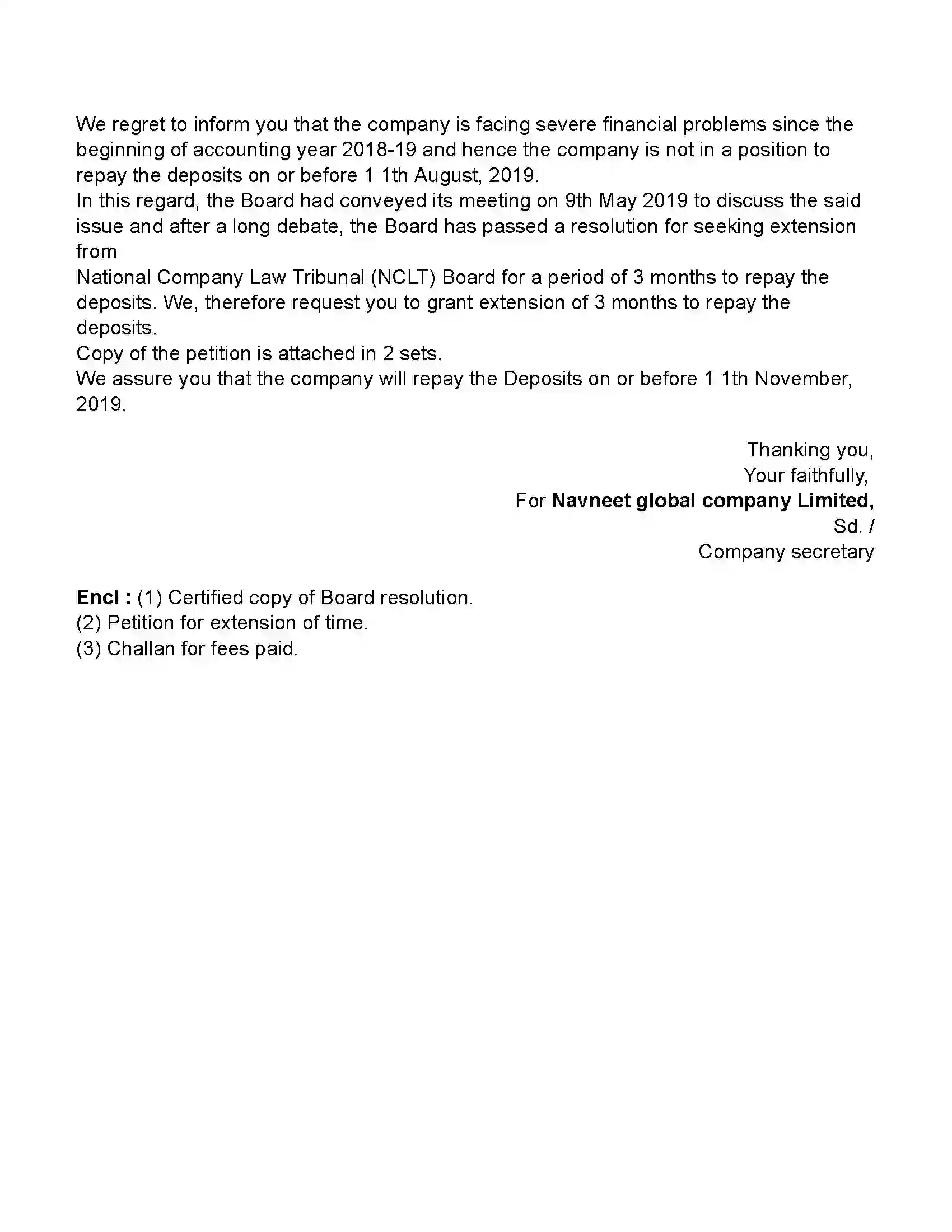 Maharashtra Board Class 11th Secretarial Practice Correspondence With Statutory Authorities (Letters) Revision Note 5