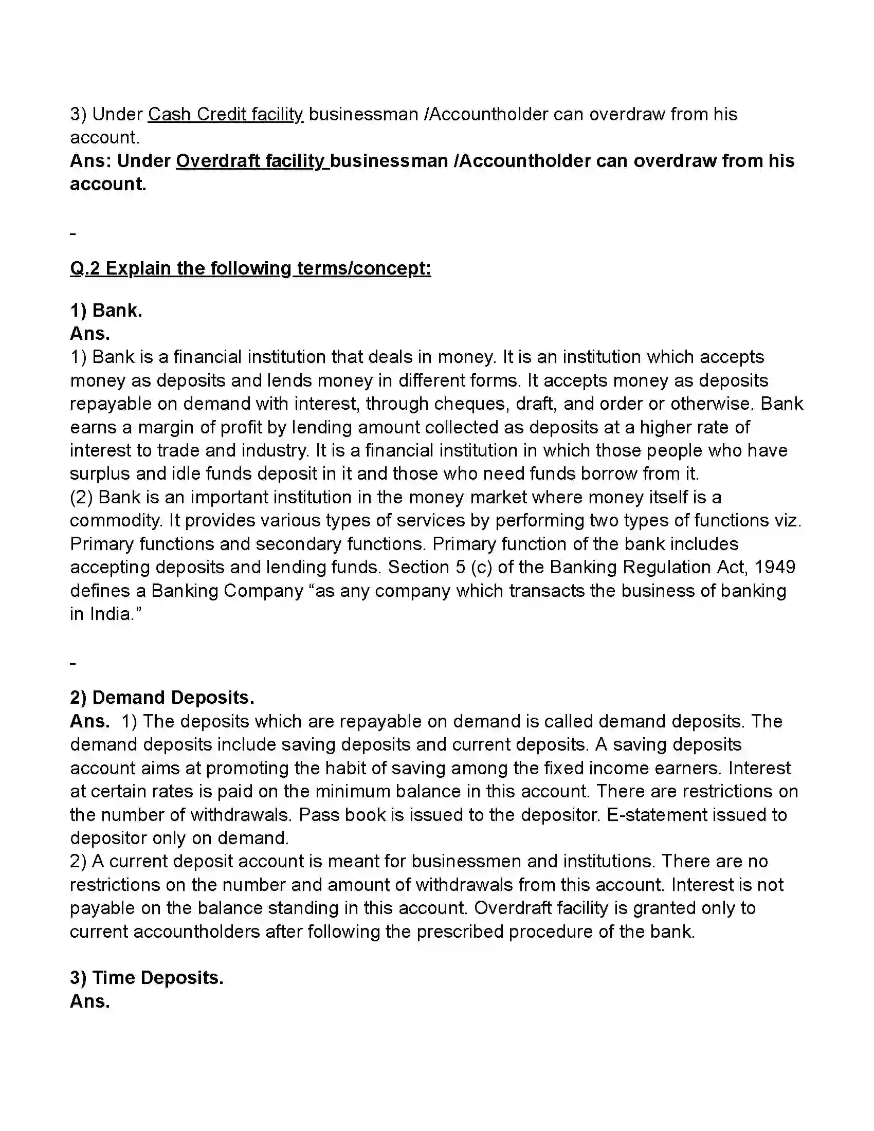 Maharashtra Board Class 11th Secretarial Practice Corresponding With Banks Revision Note 5