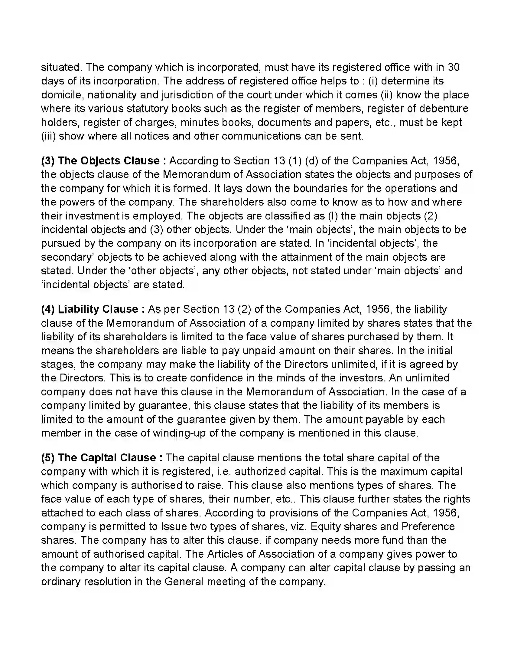 Maharashtra Board Class 11th Secretarial Practice Documents Related to Formation of a Joint Stock Company Revision Note 16