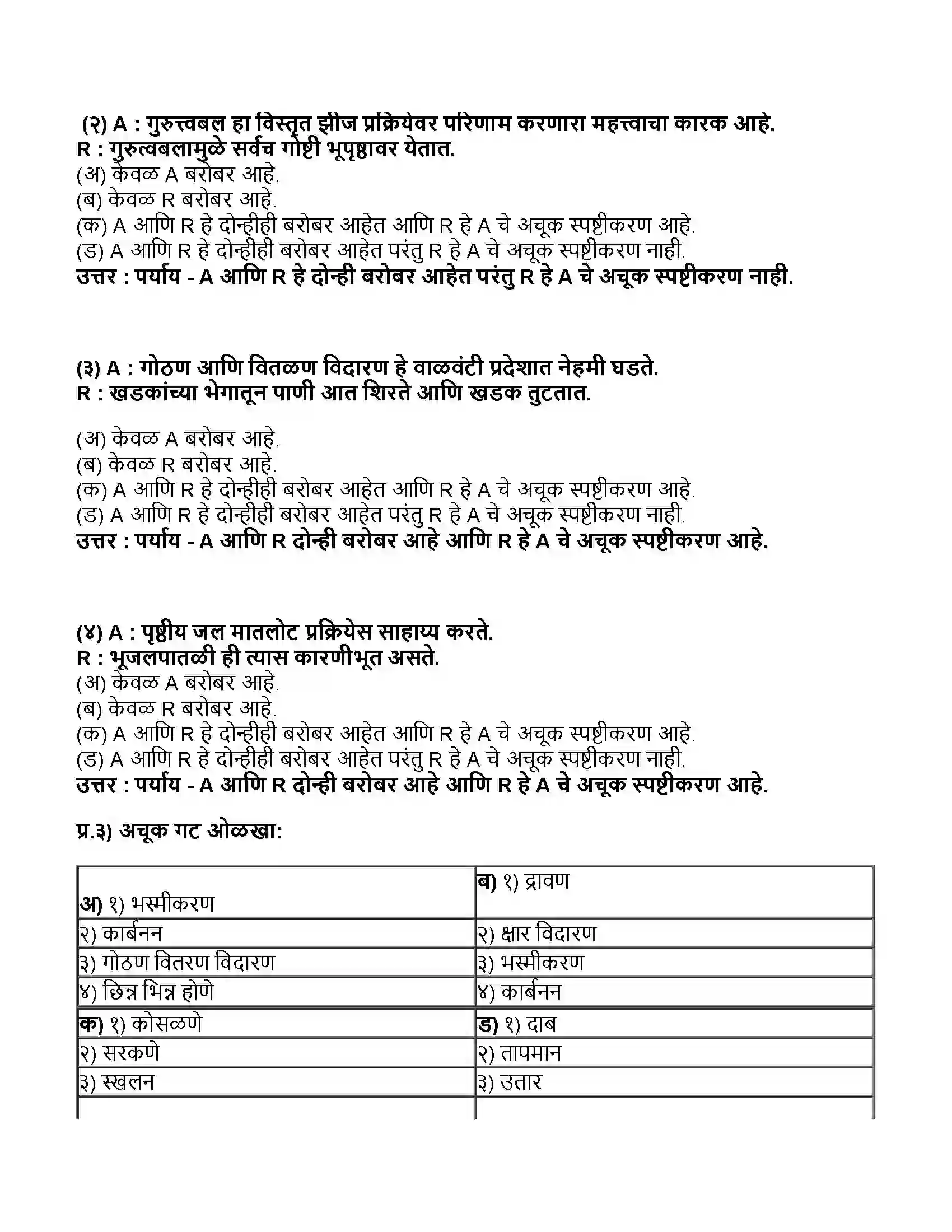 Maharashtra Board Class 11th भूगोल विदारण आणि विस्तृत झीज Revision Note 2