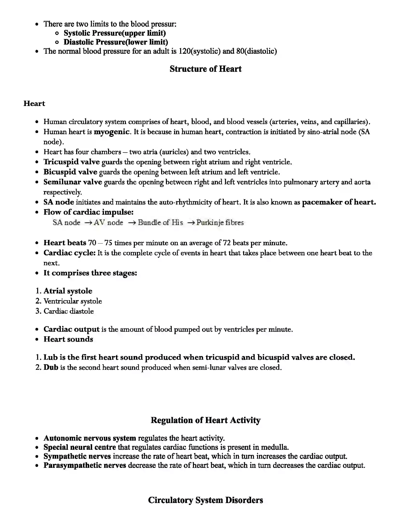 Maharashtra Board Class 12th Biology Circulation Revision Note 6
