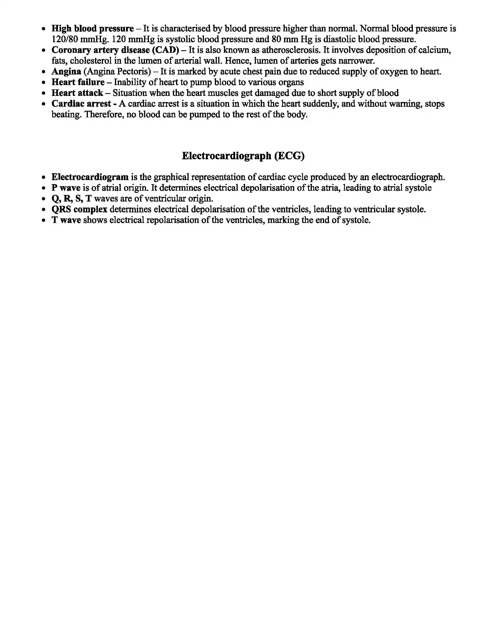 Maharashtra Board Class 12th Biology Circulation Revision Note 7