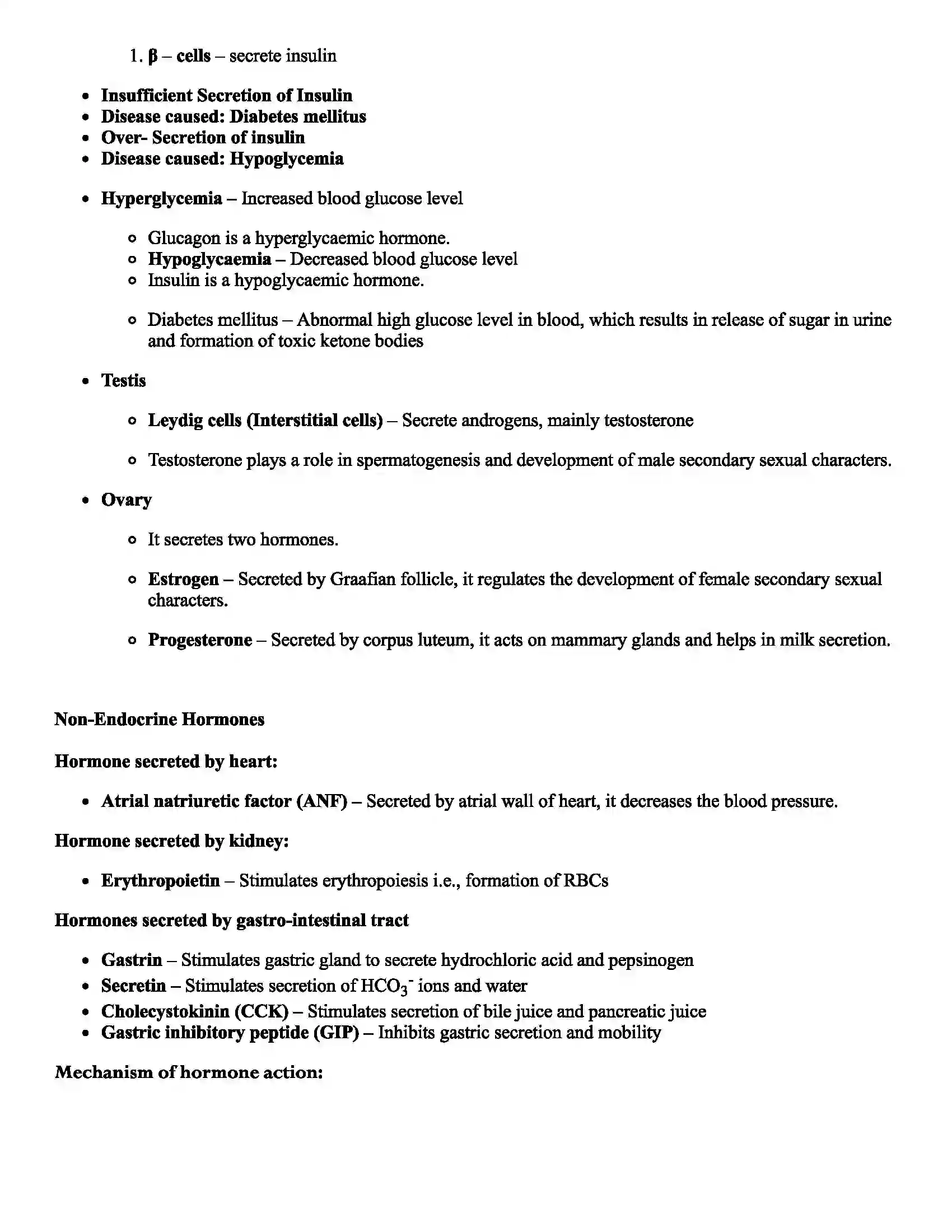 Maharashtra Board Class 12th Biology Control and Co-ordination Revision Note 11