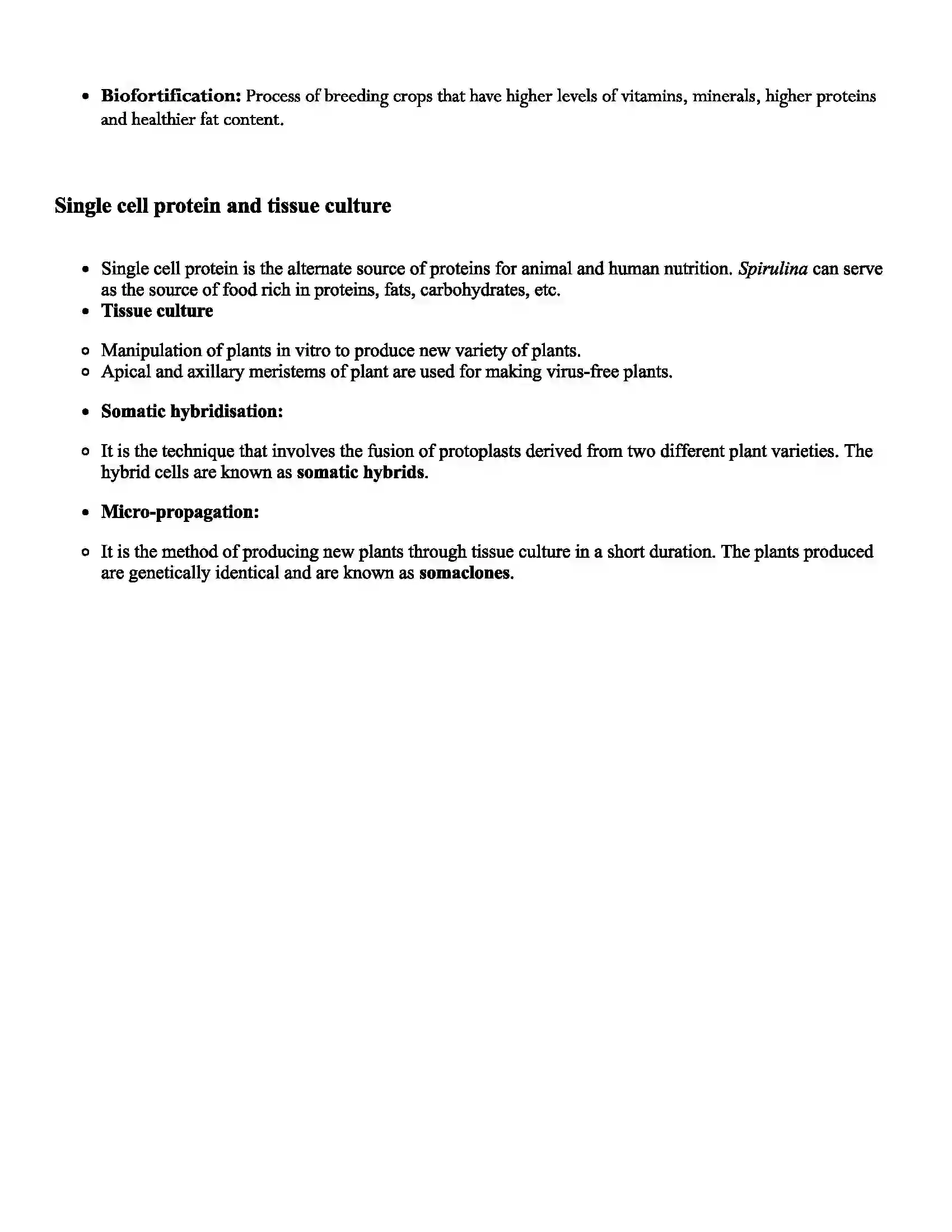 Maharashtra Board Class 12th Biology Enhancement in Food Production Revision Note 3