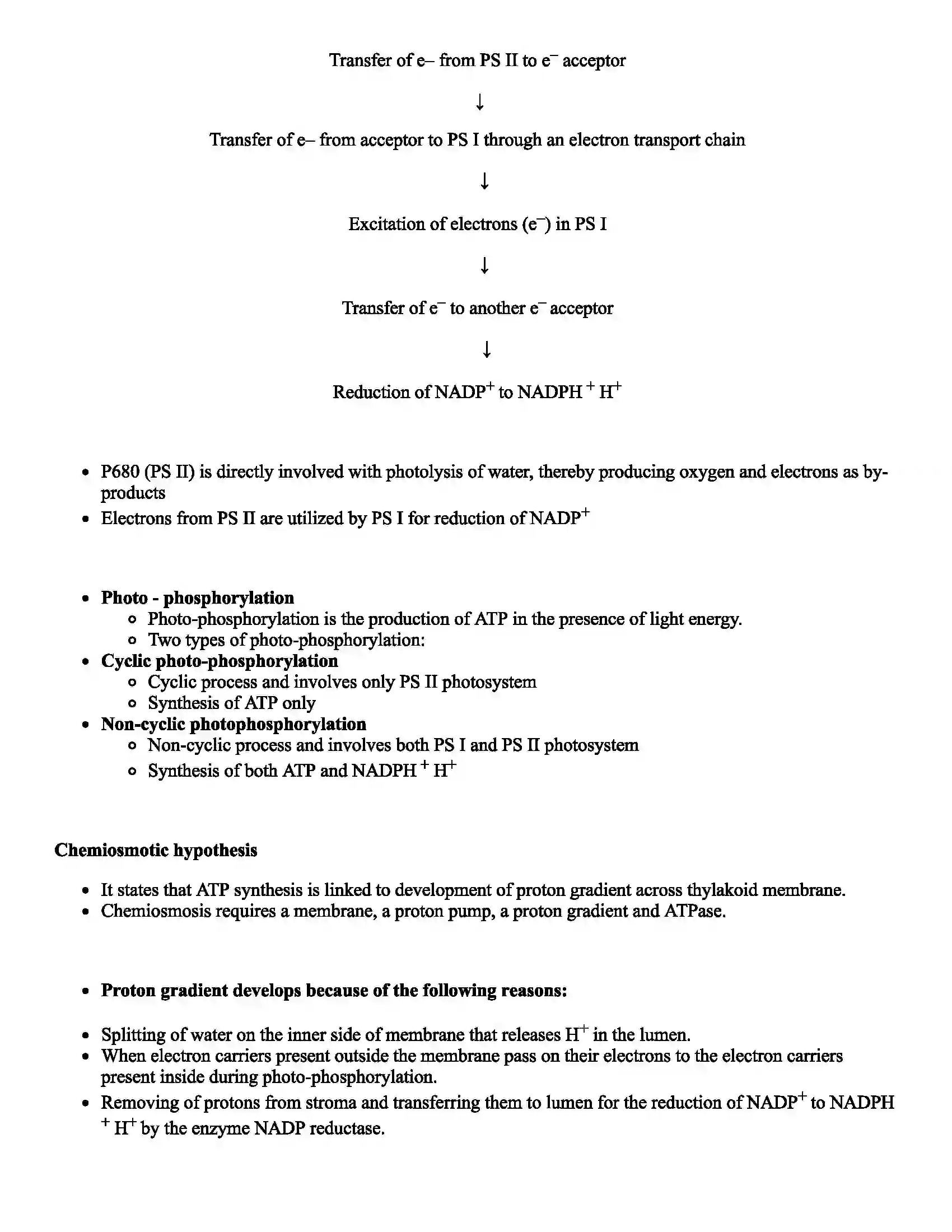 Maharashtra Board Class 12th Biology Photosynthesis Revision Note 2