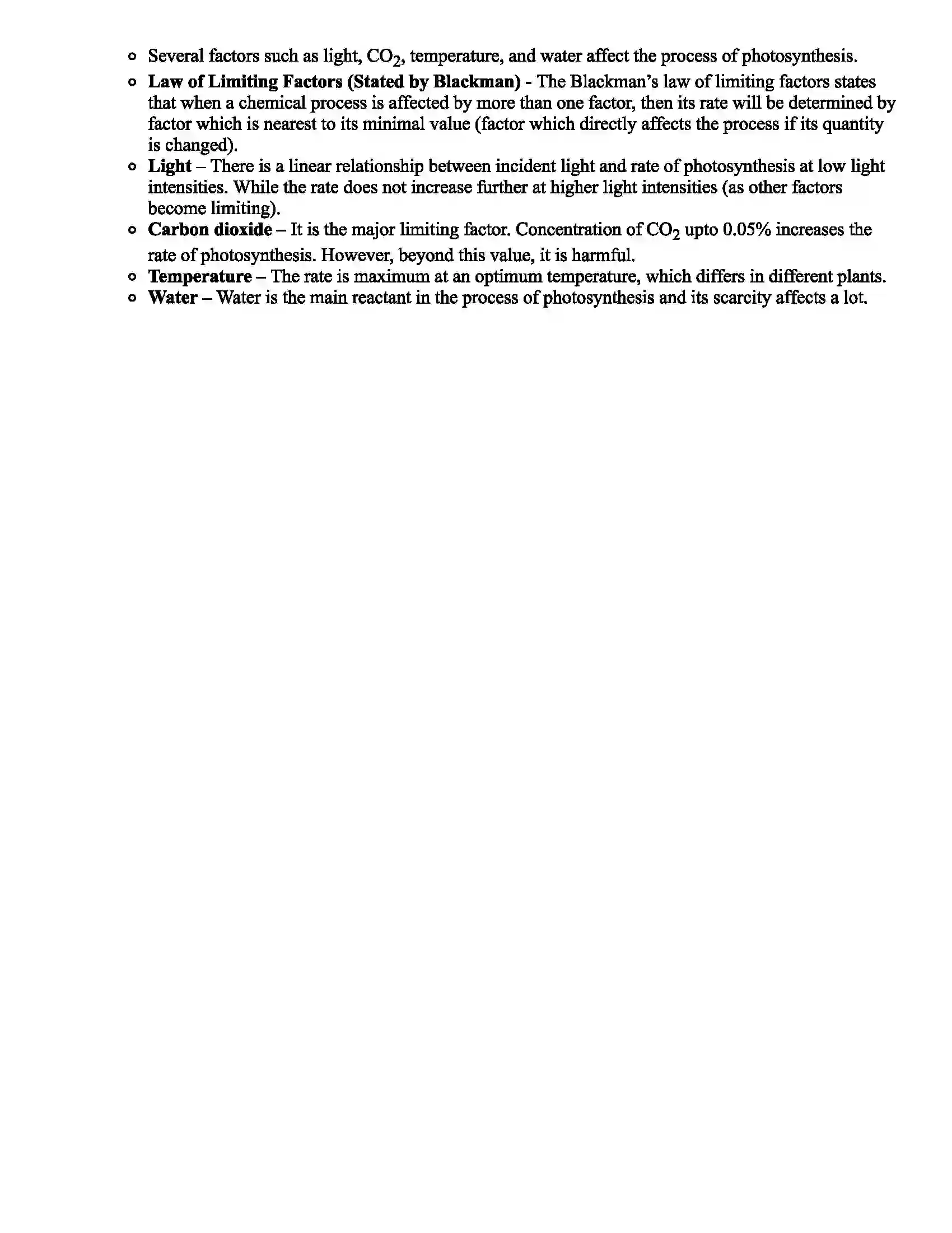 Maharashtra Board Class 12th Biology Photosynthesis Revision Note 4