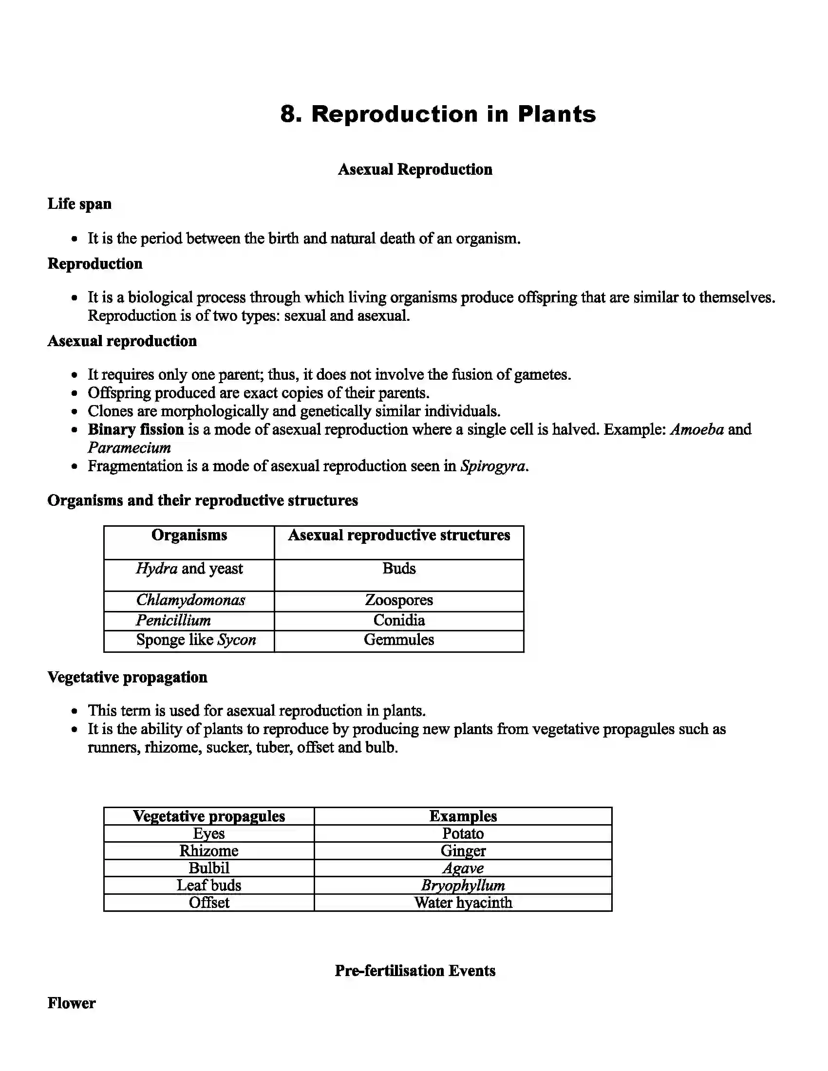 Maharashtra Board Class 12th Biology Reproduction in Plants Revision Note 1