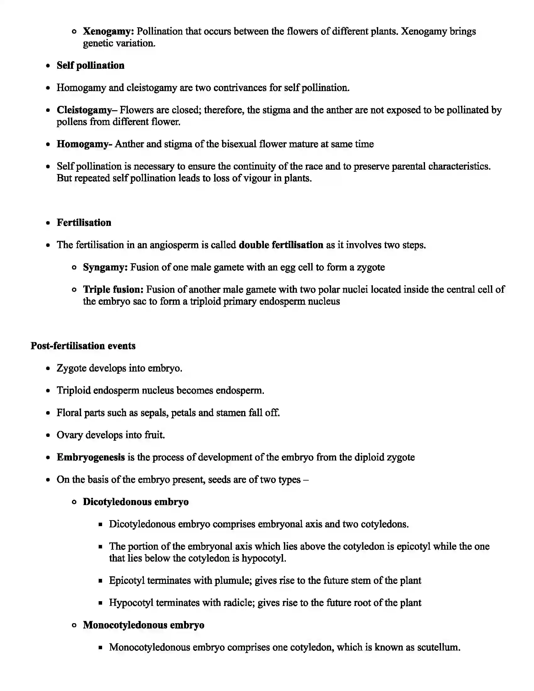 Maharashtra Board Class 12th Biology Reproduction in Plants Revision Note 4