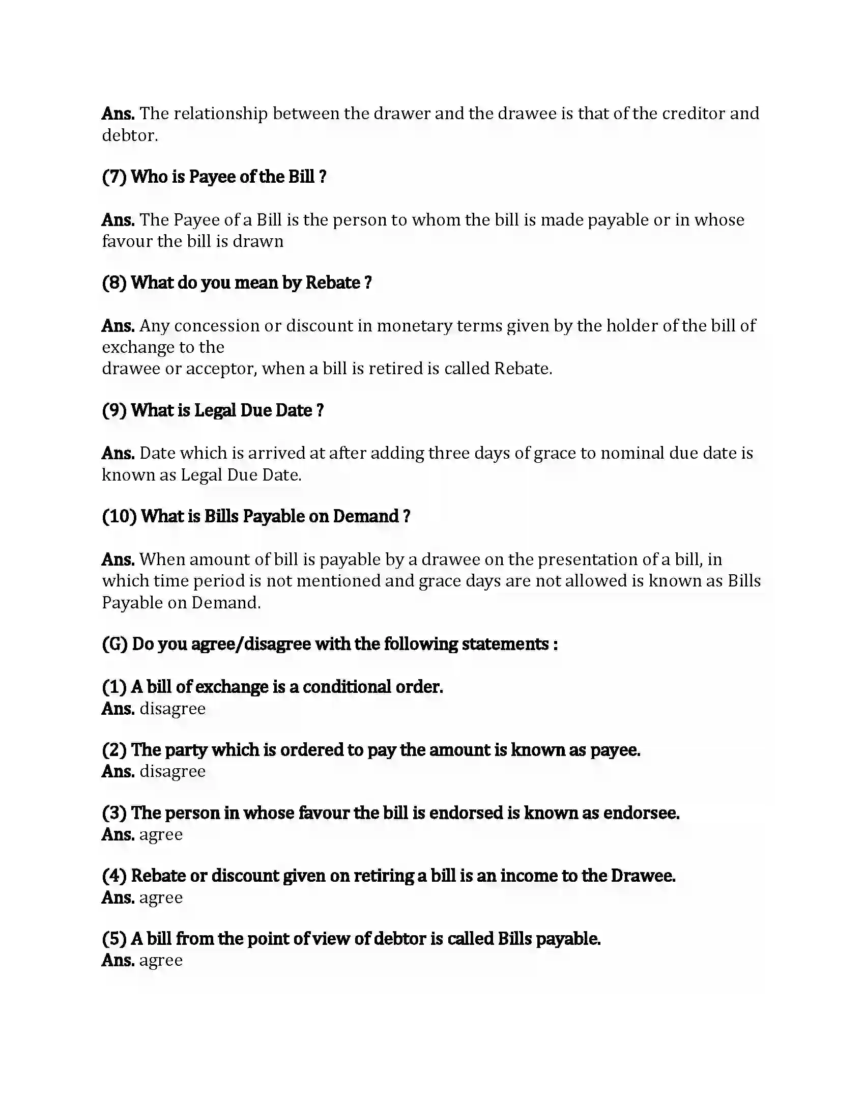 Maharashtra Board Class 12th Book-Keeping & Accountancy Bills of Exchange Revision Note 7