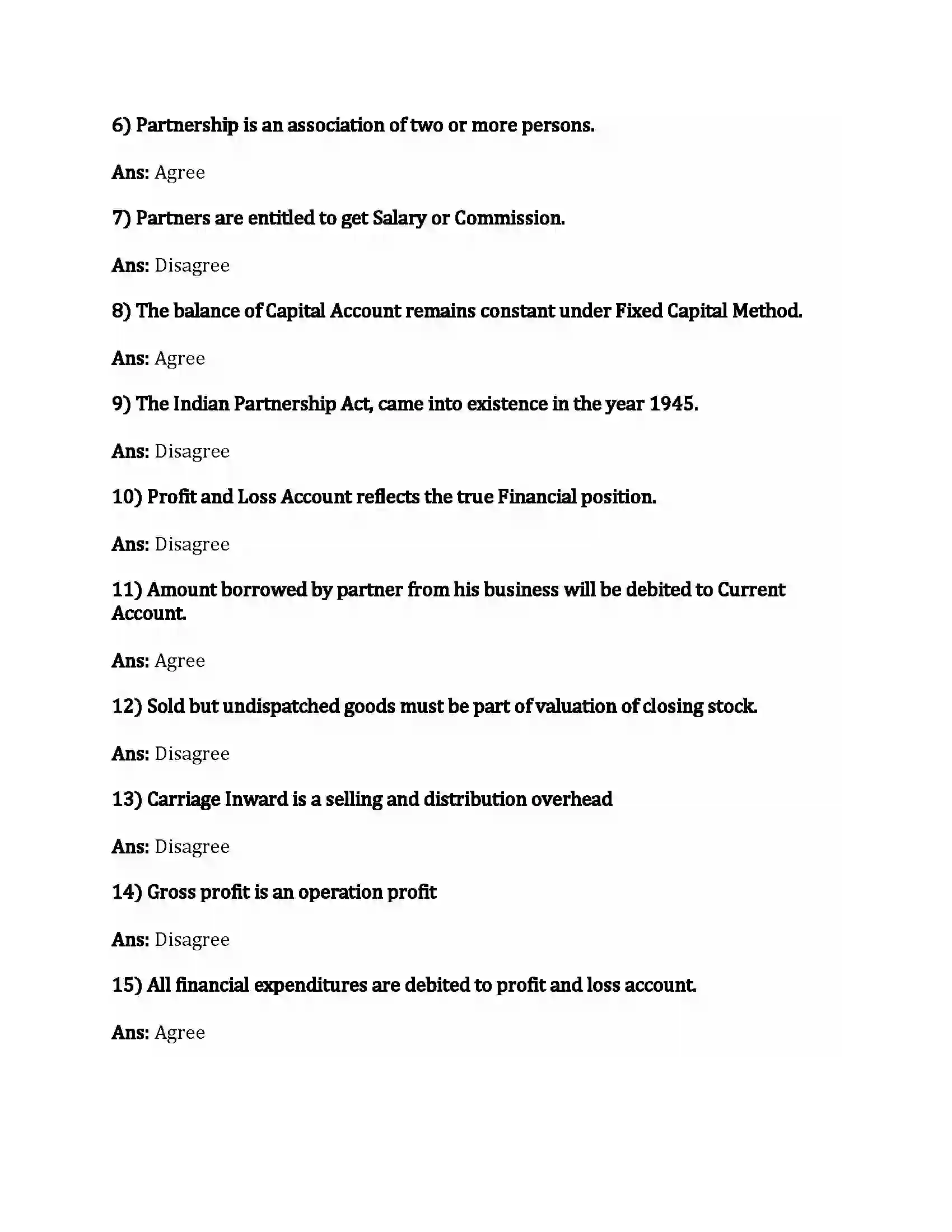 Maharashtra Board Class 12th Book-Keeping & Accountancy Introduction to Partnership and Partnership Final Accounts Revision Note 11