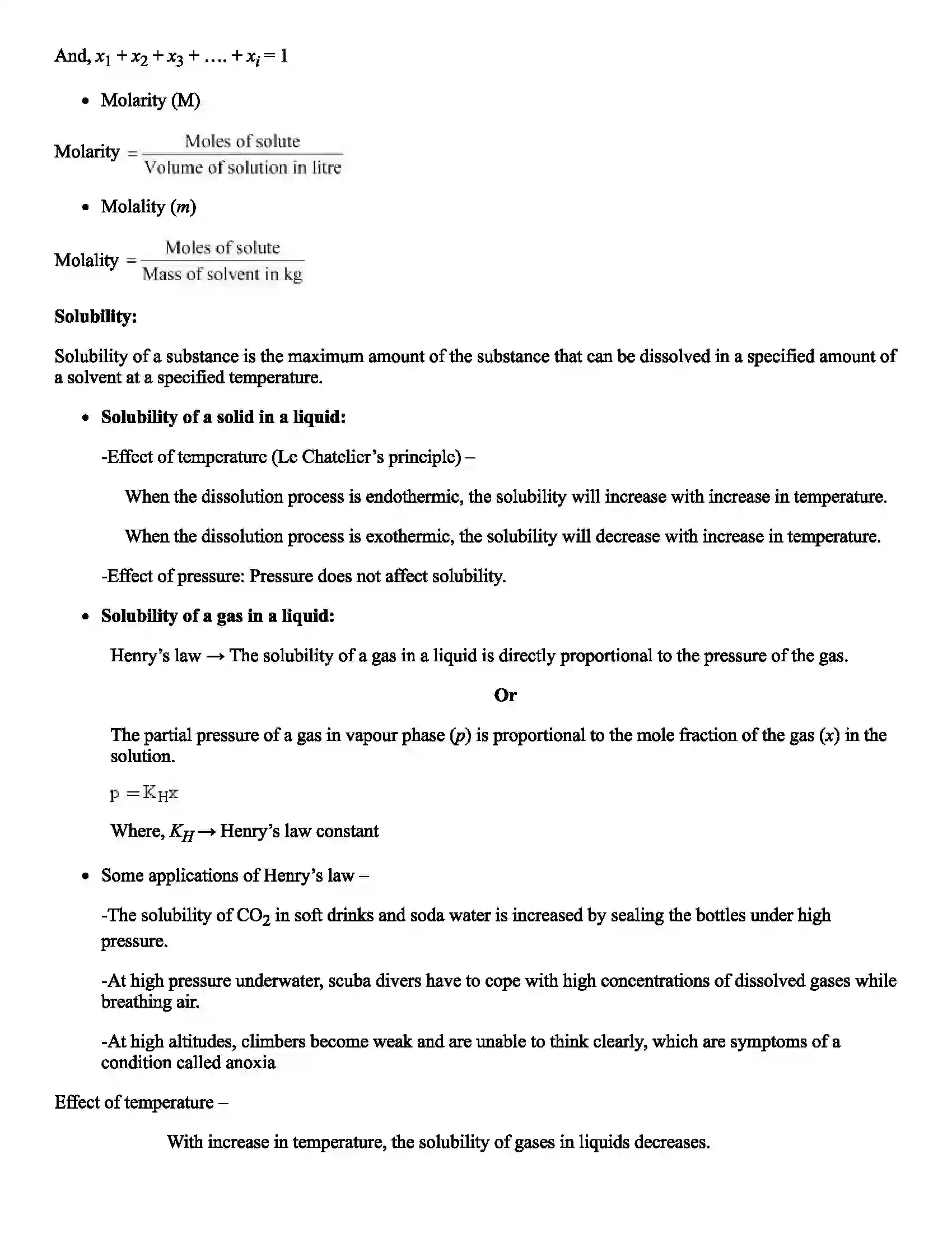 Maharashtra Board Class 12th Chemistry Solutions and Colligative Properties Revision Note 3