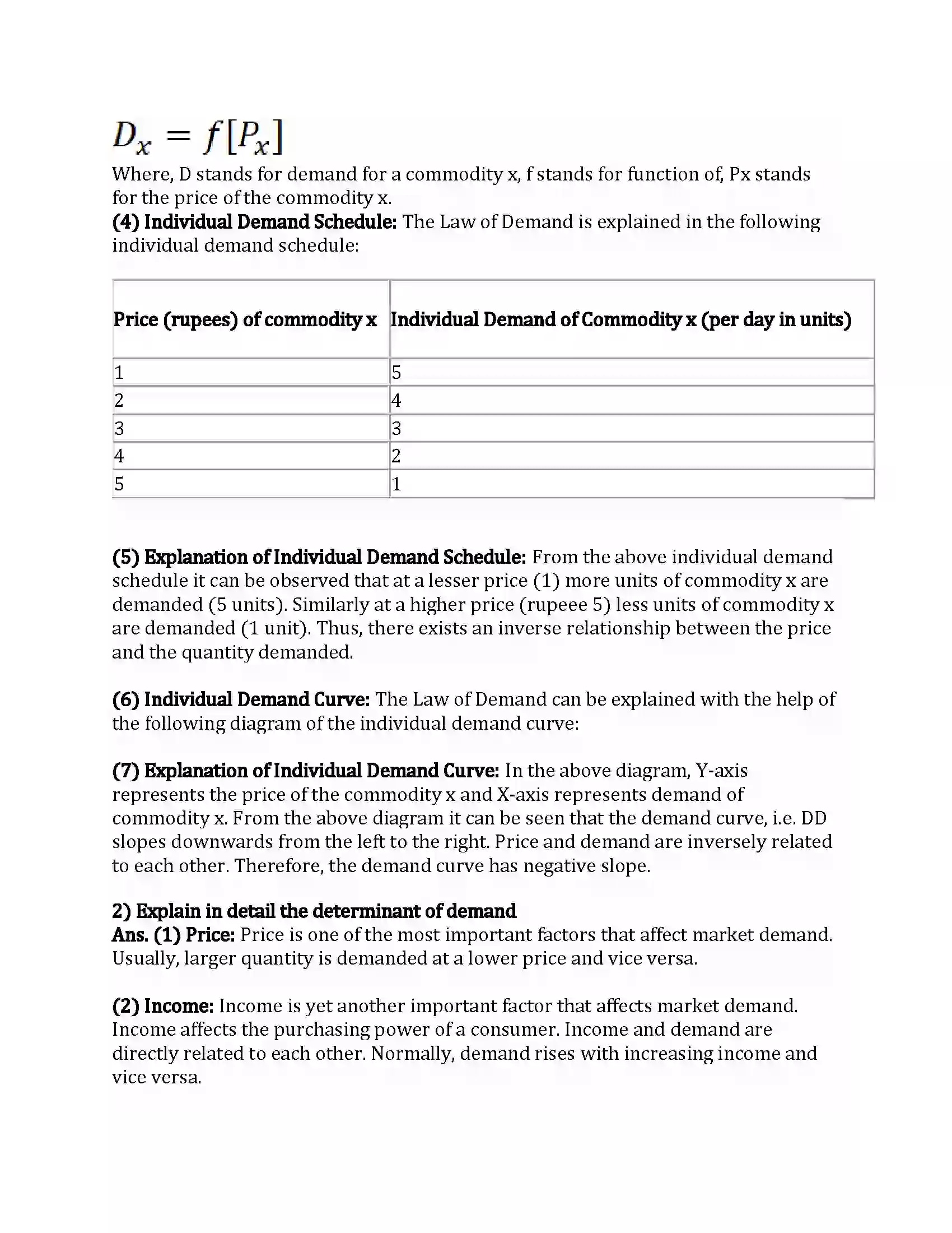 Maharashtra Board Class 12th Economics Demand Analysis Revision Note 8
