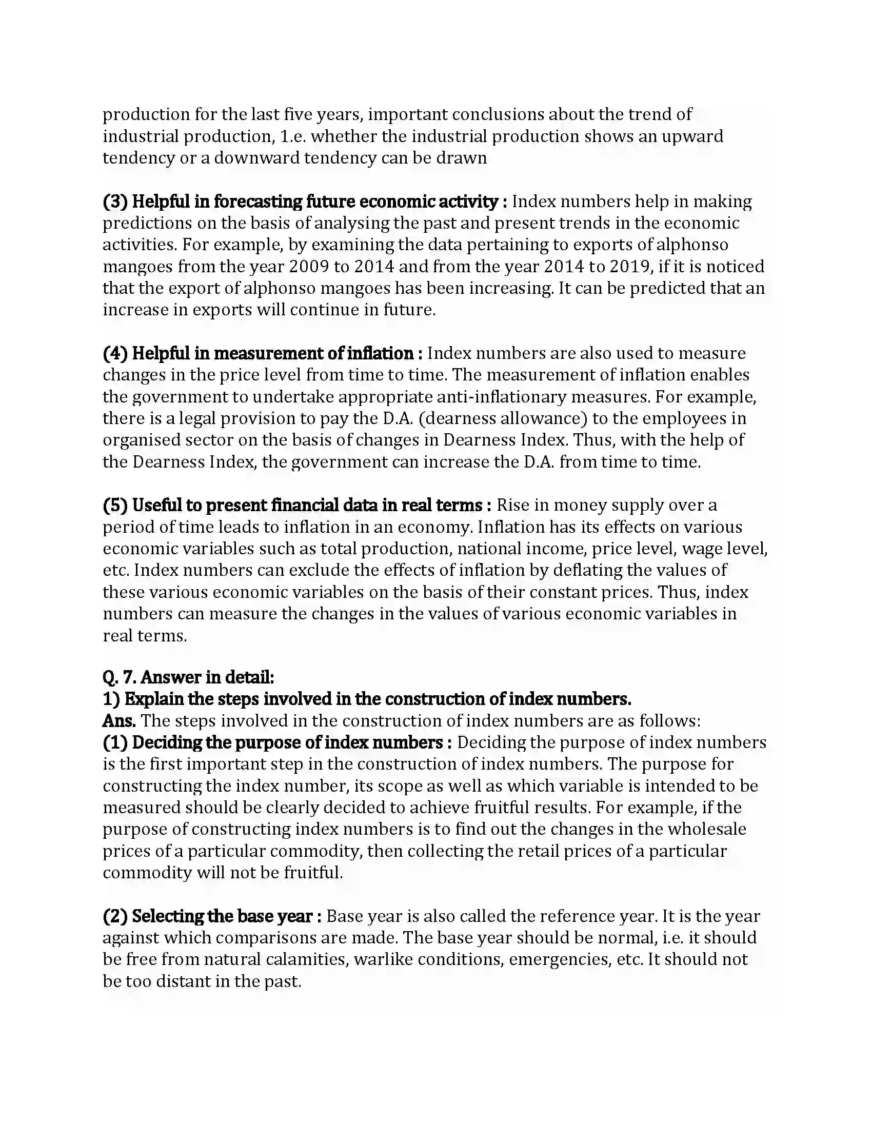 Maharashtra Board Class 12th Economics Index Numbers Revision Note 12