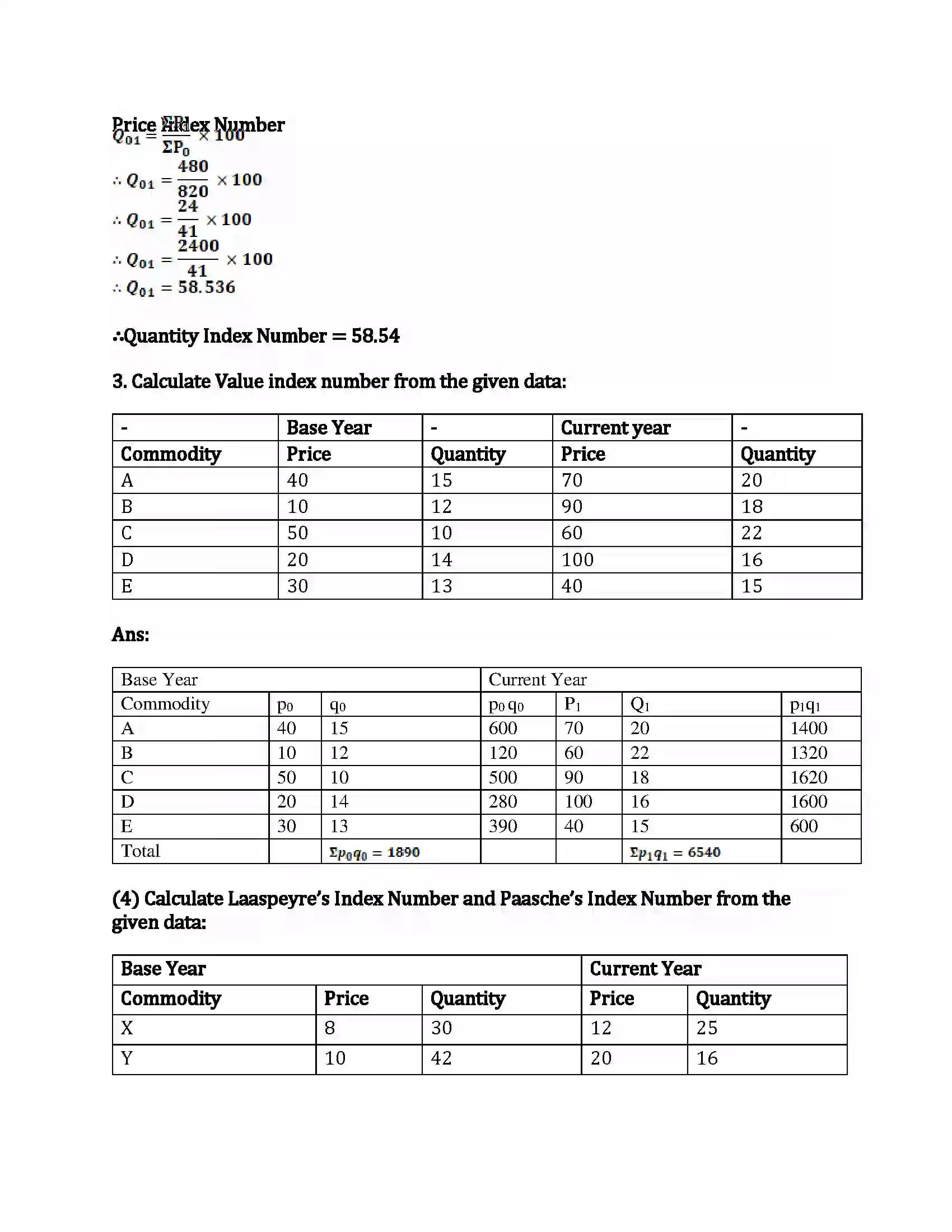 Maharashtra Board Class 12th Economics Index Numbers Revision Note 4