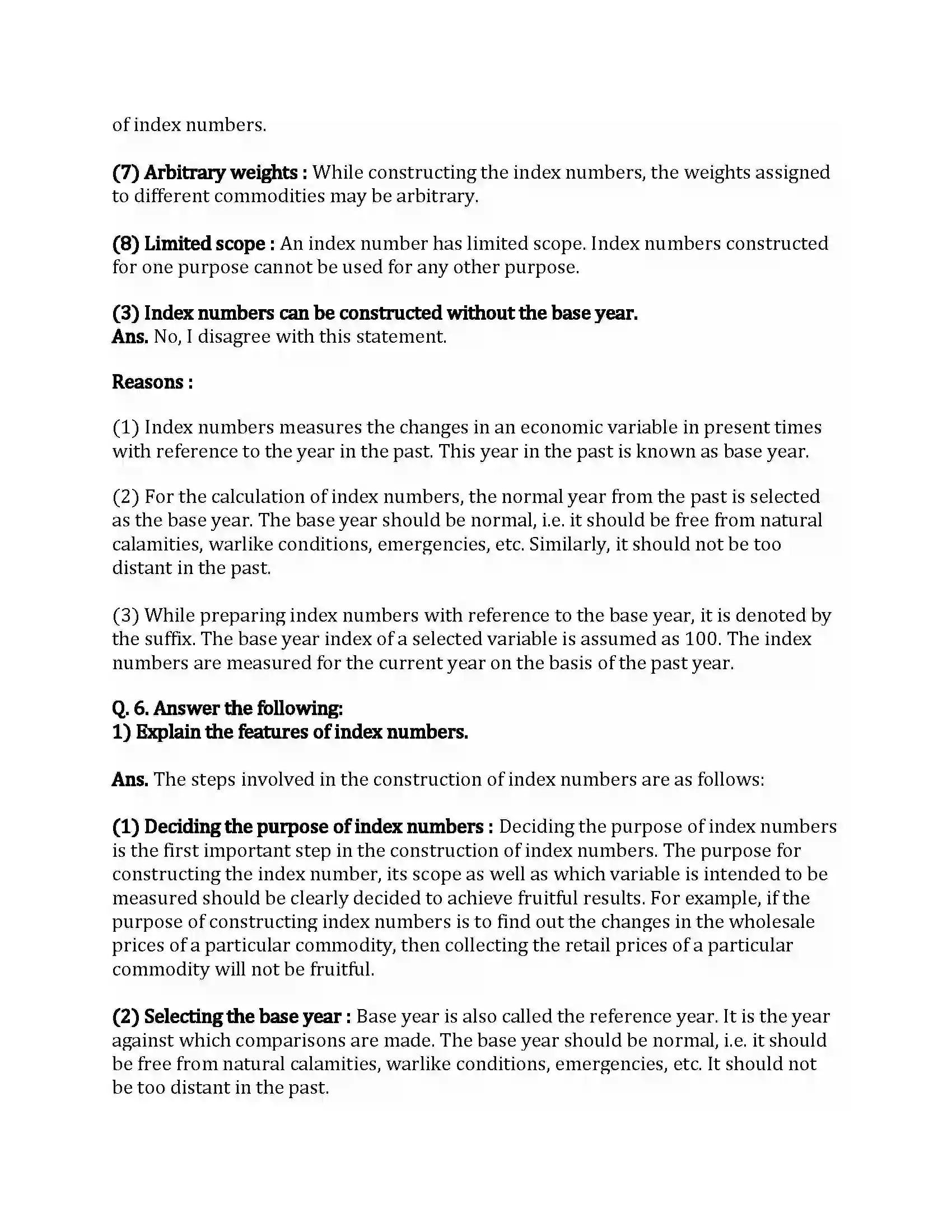 Maharashtra Board Class 12th Economics Index Numbers Revision Note 8