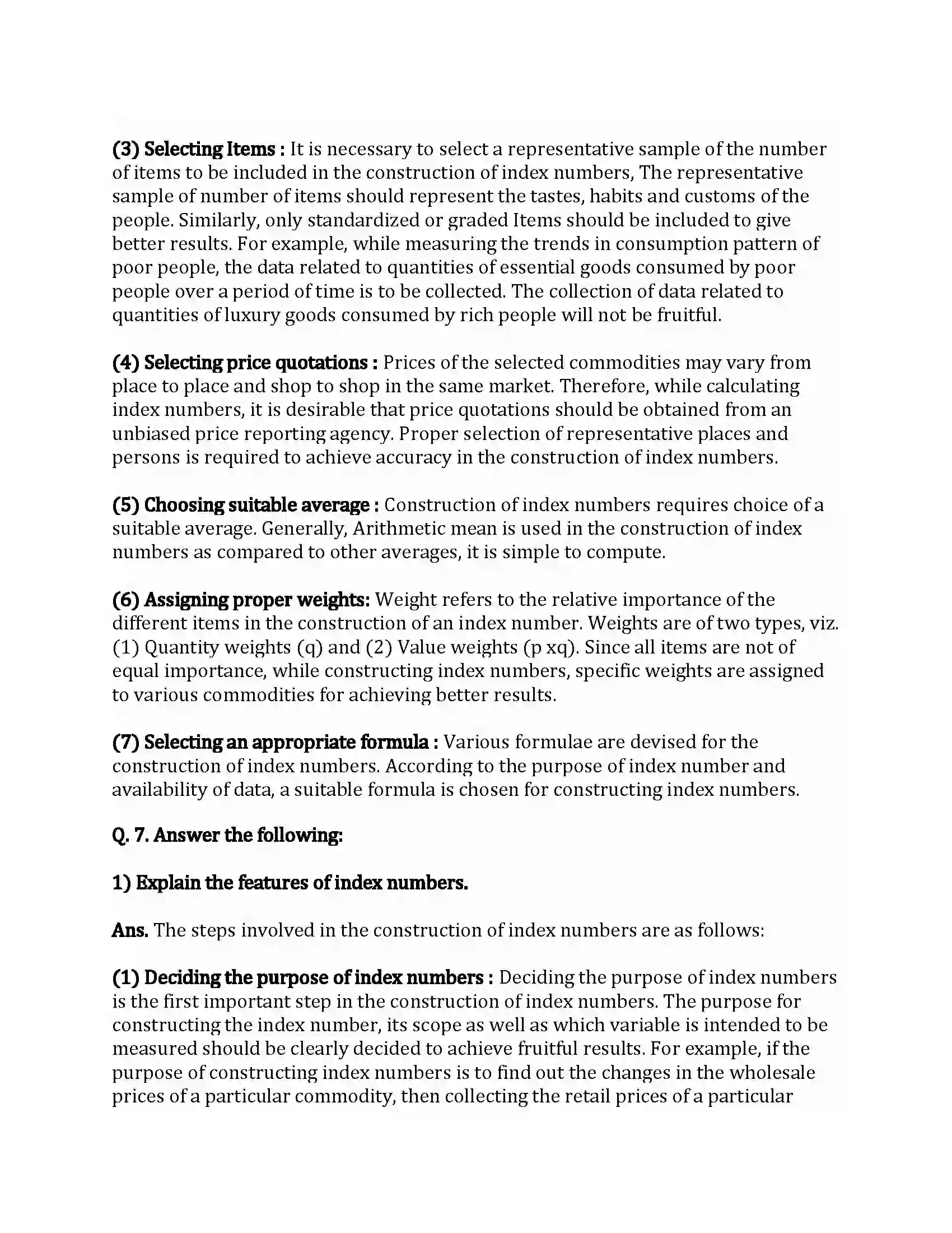 Maharashtra Board Class 12th Economics Index Numbers Revision Note 9