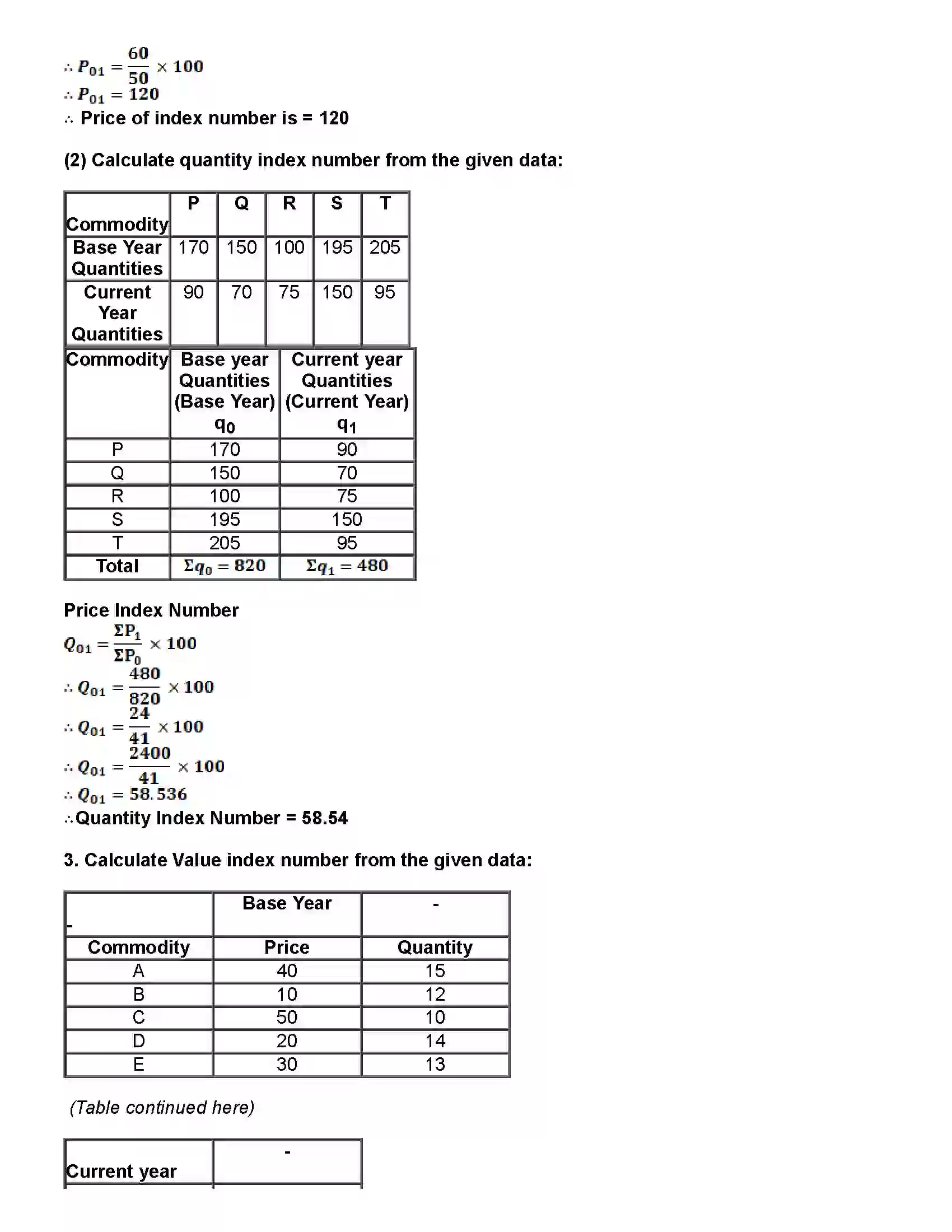 Maharashtra Board Class 12th Economics Index Numbers Revision Note 3