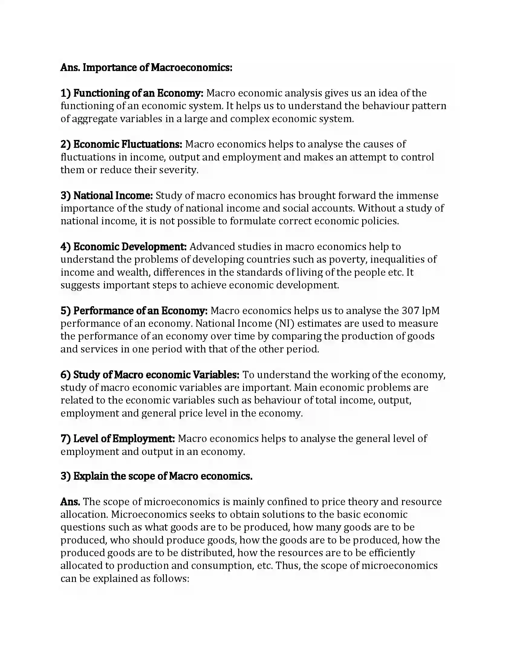 Maharashtra Board Class 12th Economics Introduction to Micro Economics & Macro Economics Revision Note 4