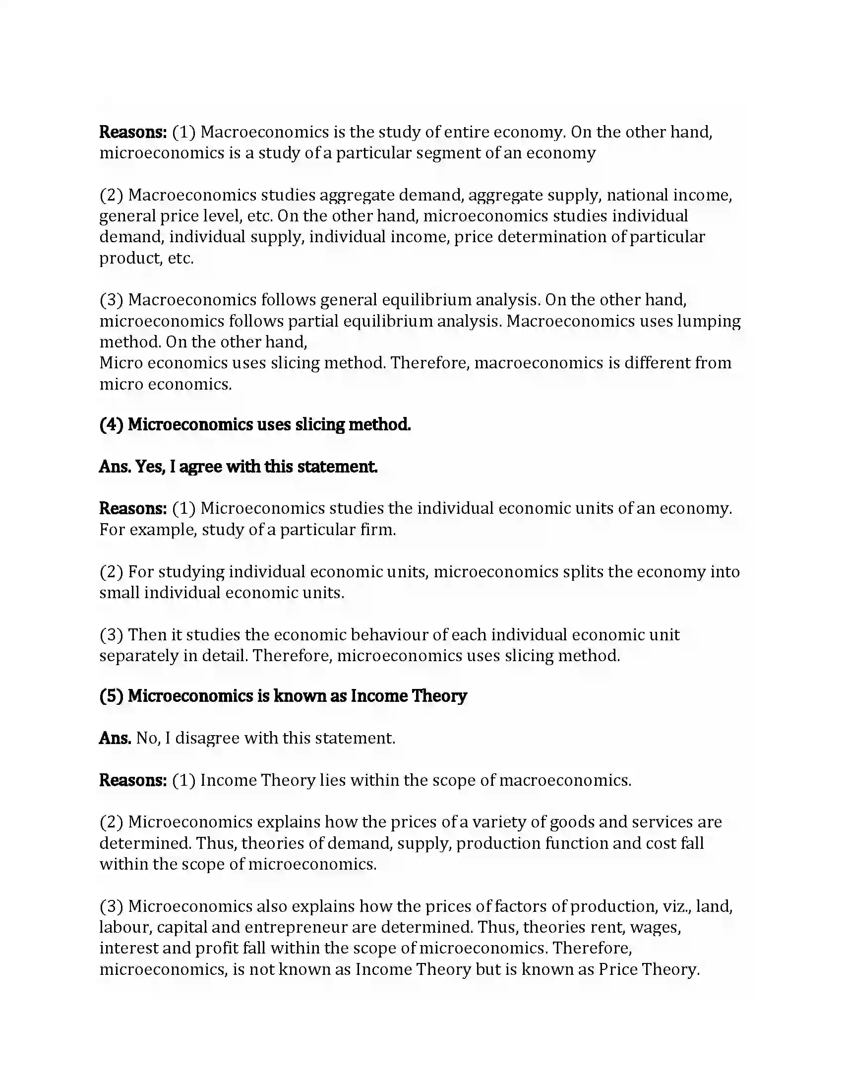 Maharashtra Board Class 12th Economics Introduction to Micro Economics & Macro Economics Revision Note 6