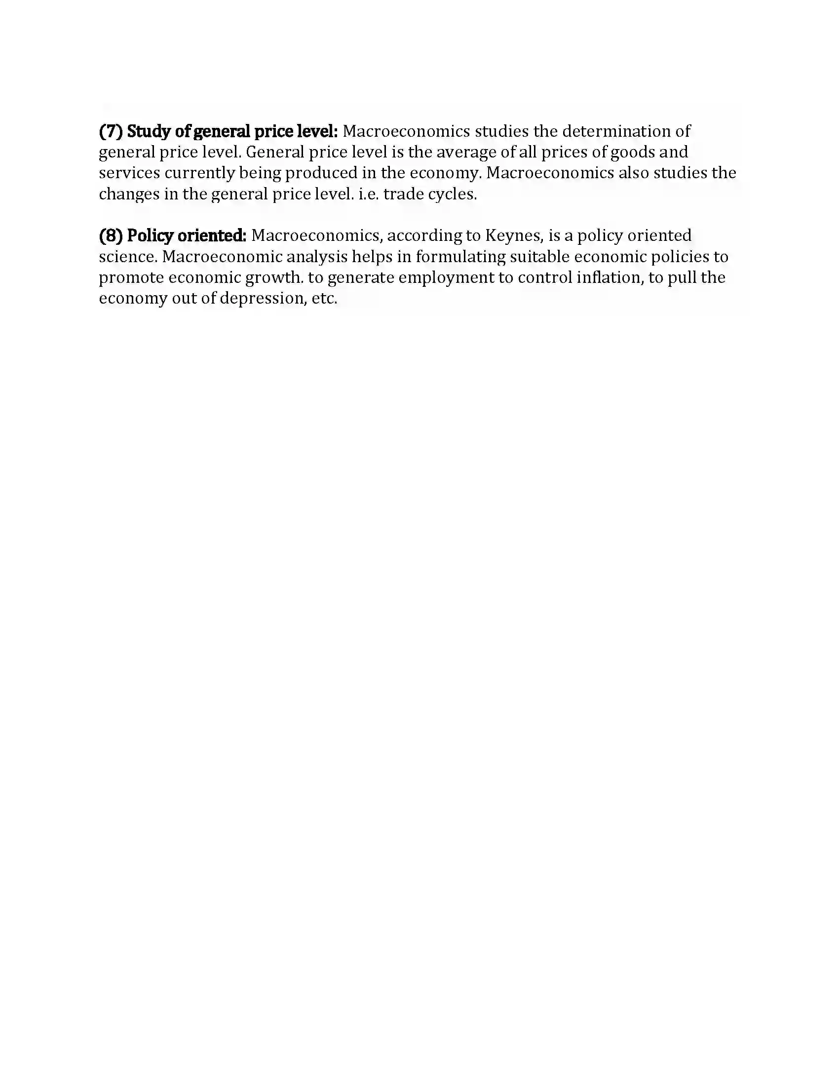Maharashtra Board Class 12th Economics Introduction to Micro Economics & Macro Economics Revision Note 9