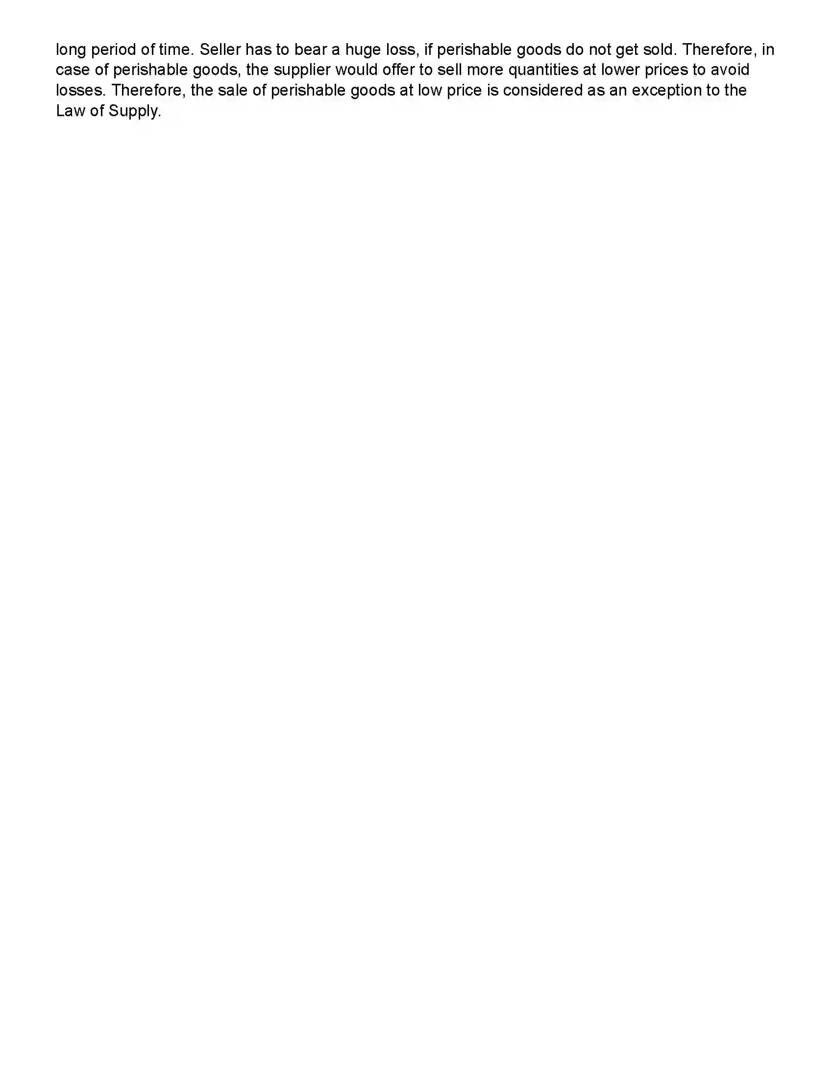 Maharashtra Board Class 12th Economics Supply Analysis Revision Note 7