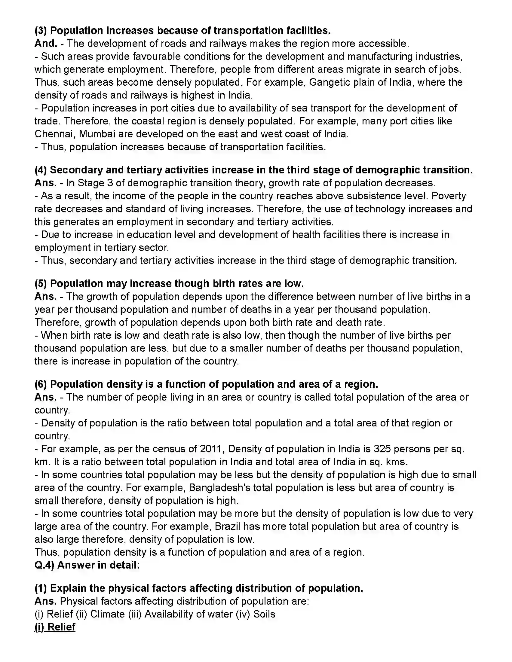 Maharashtra Board Class 12th Geography Population - Part 1 Revision Note 3