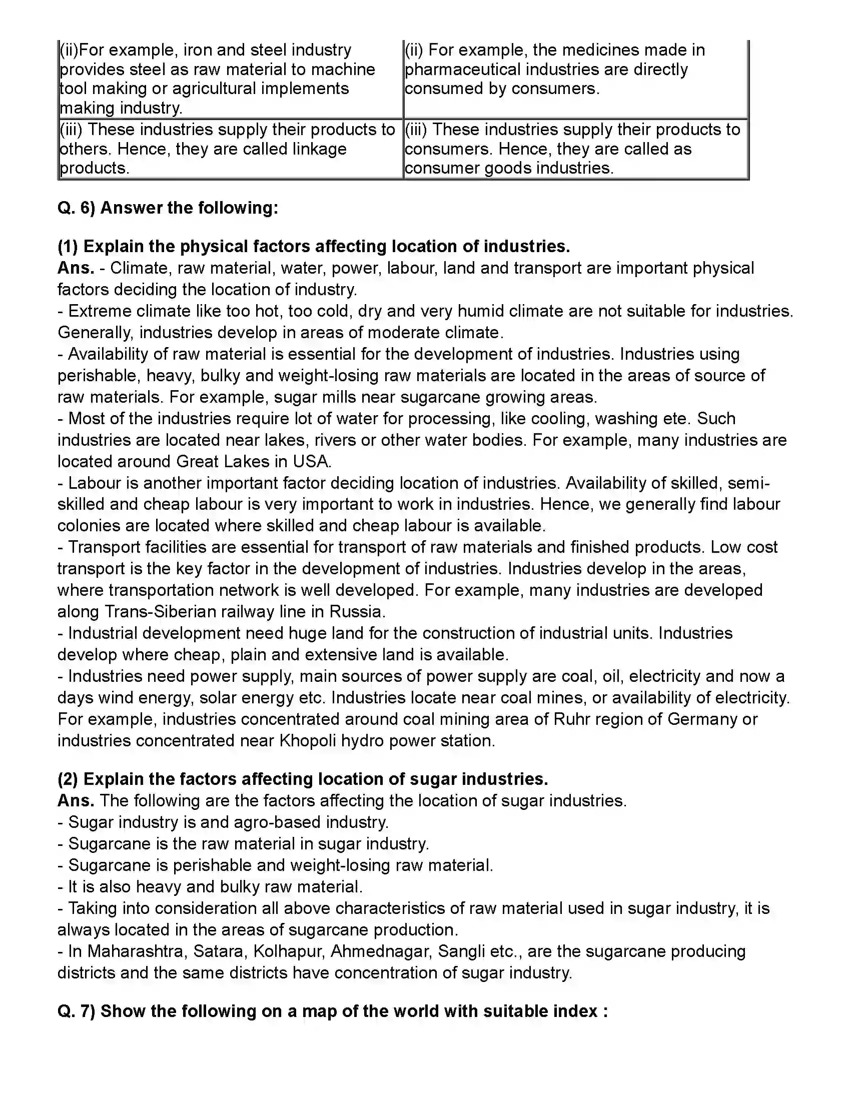 Maharashtra Board Class 12th Geography Second Economic Activities Revision Note 5