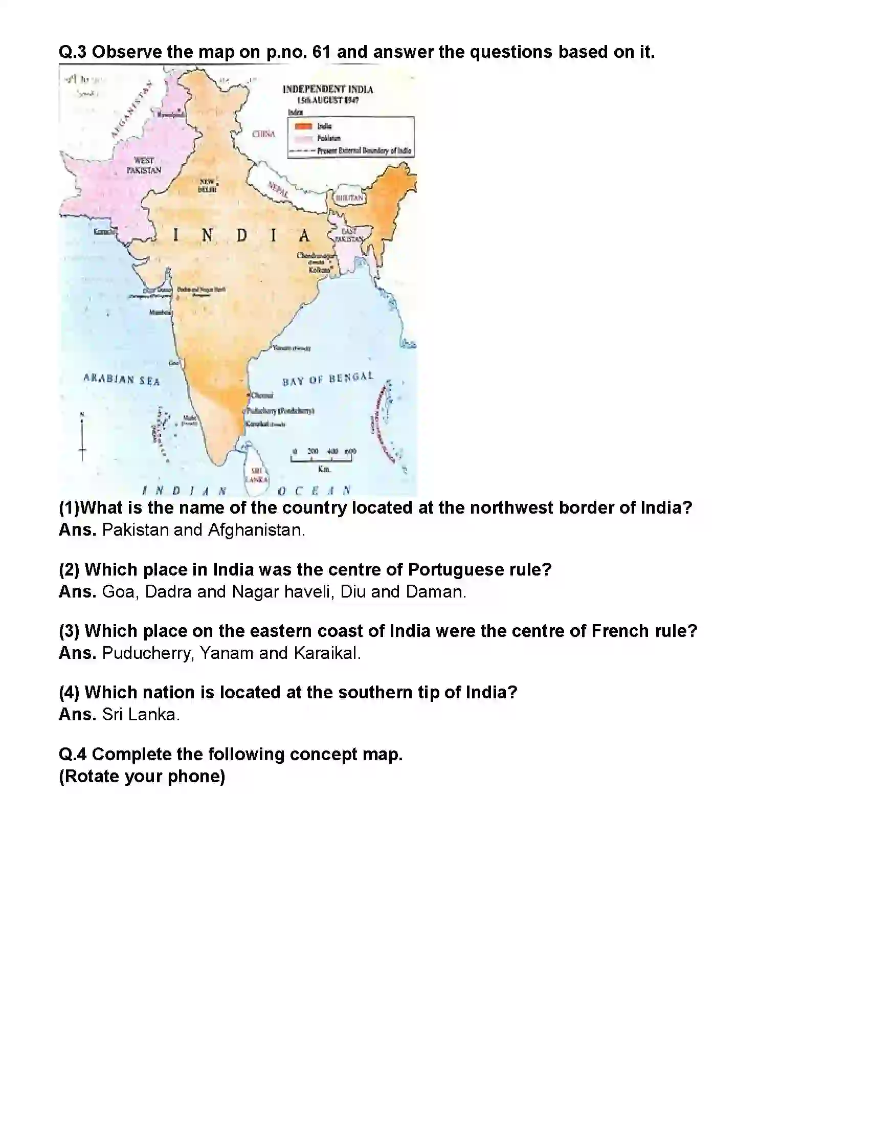 Maharashtra Board Class 12th History Decolonisation to Political Integration of India Revision Note 2