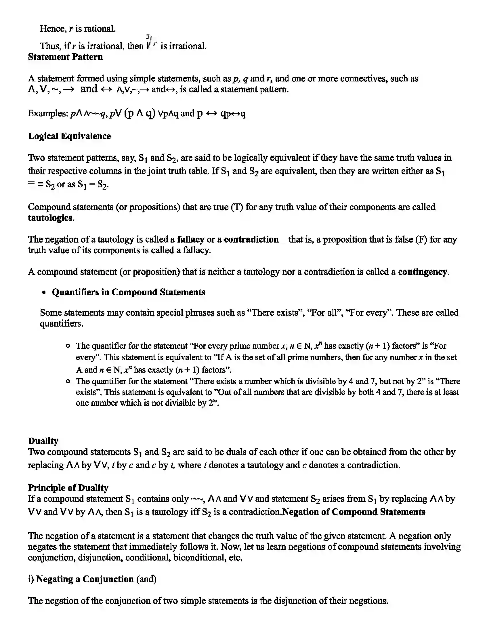 Maharashtra Board Class 12th Mathematics Mathematical Logic Revision Note 4