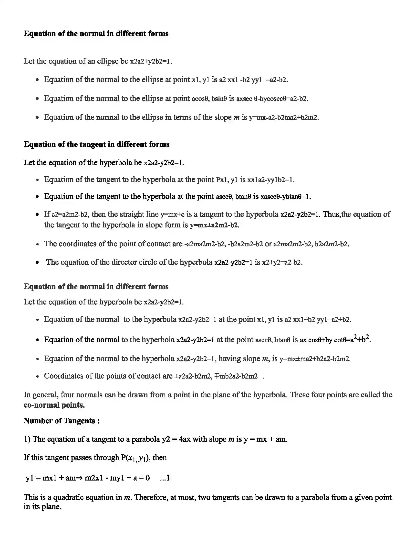 Maharashtra Board Class 12th Mathematics Part - I Conics Revision Note 4