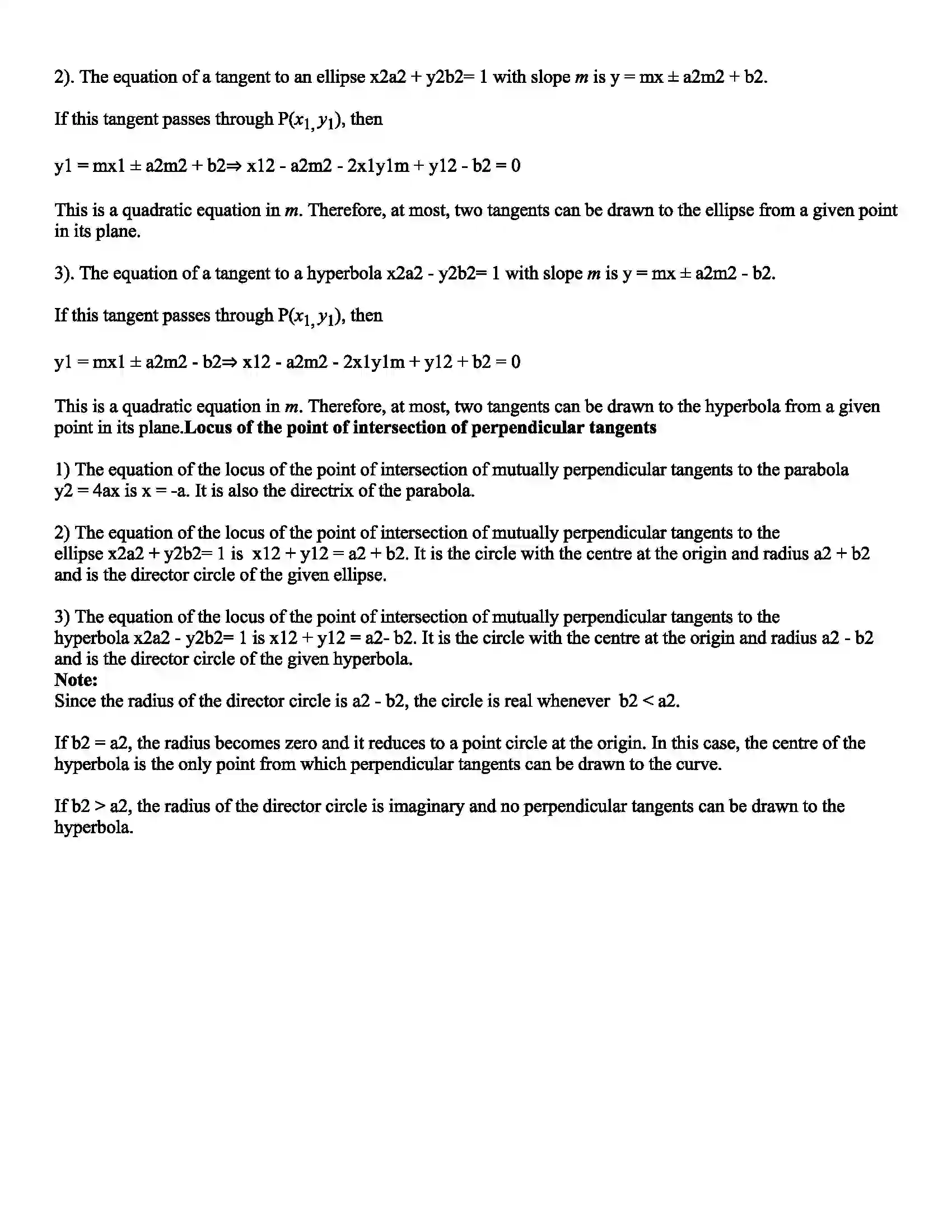 Maharashtra Board Class 12th Mathematics Part - I Conics Revision Note 5