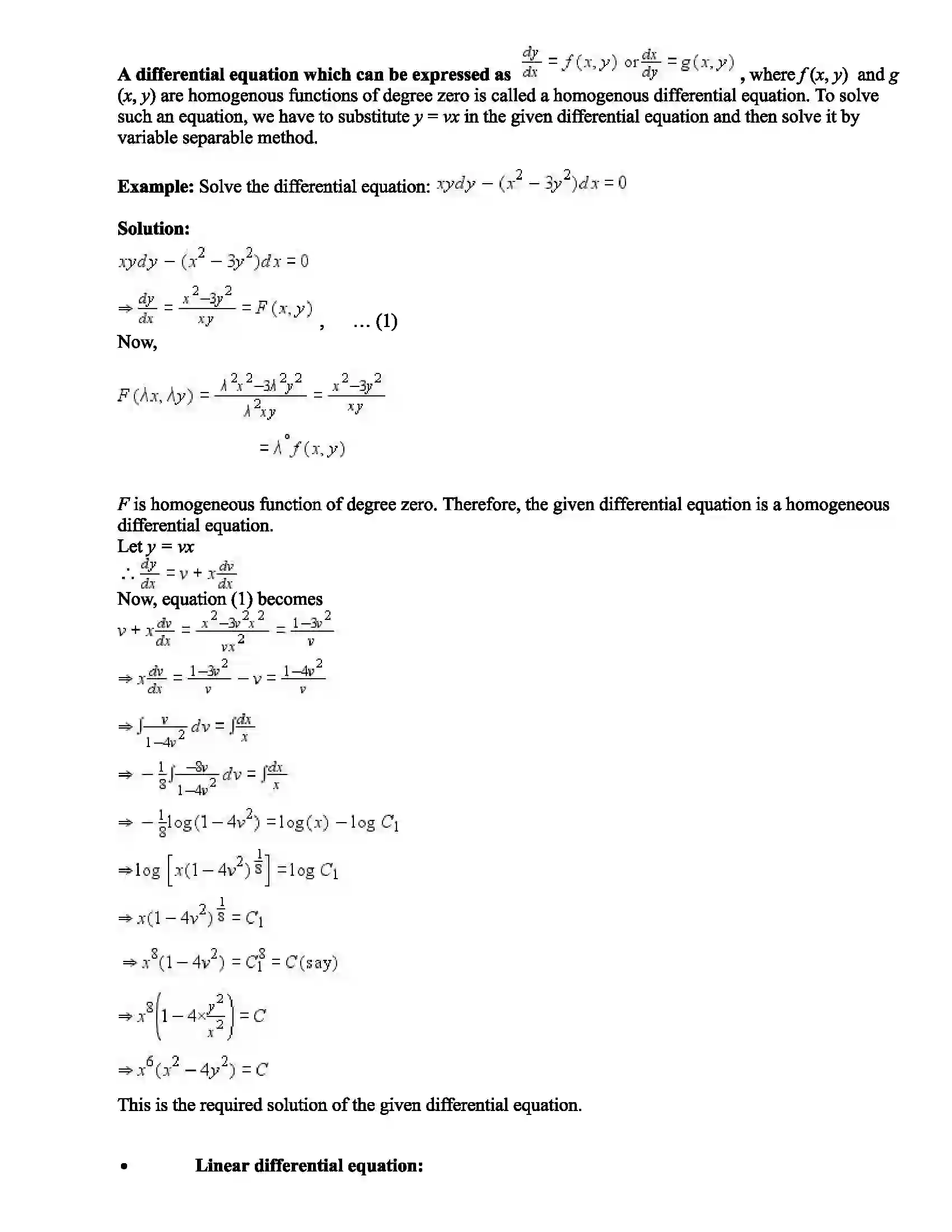 Maharashtra Board Class 12th Mathematics Part - II Differential Equations Revision Note 4