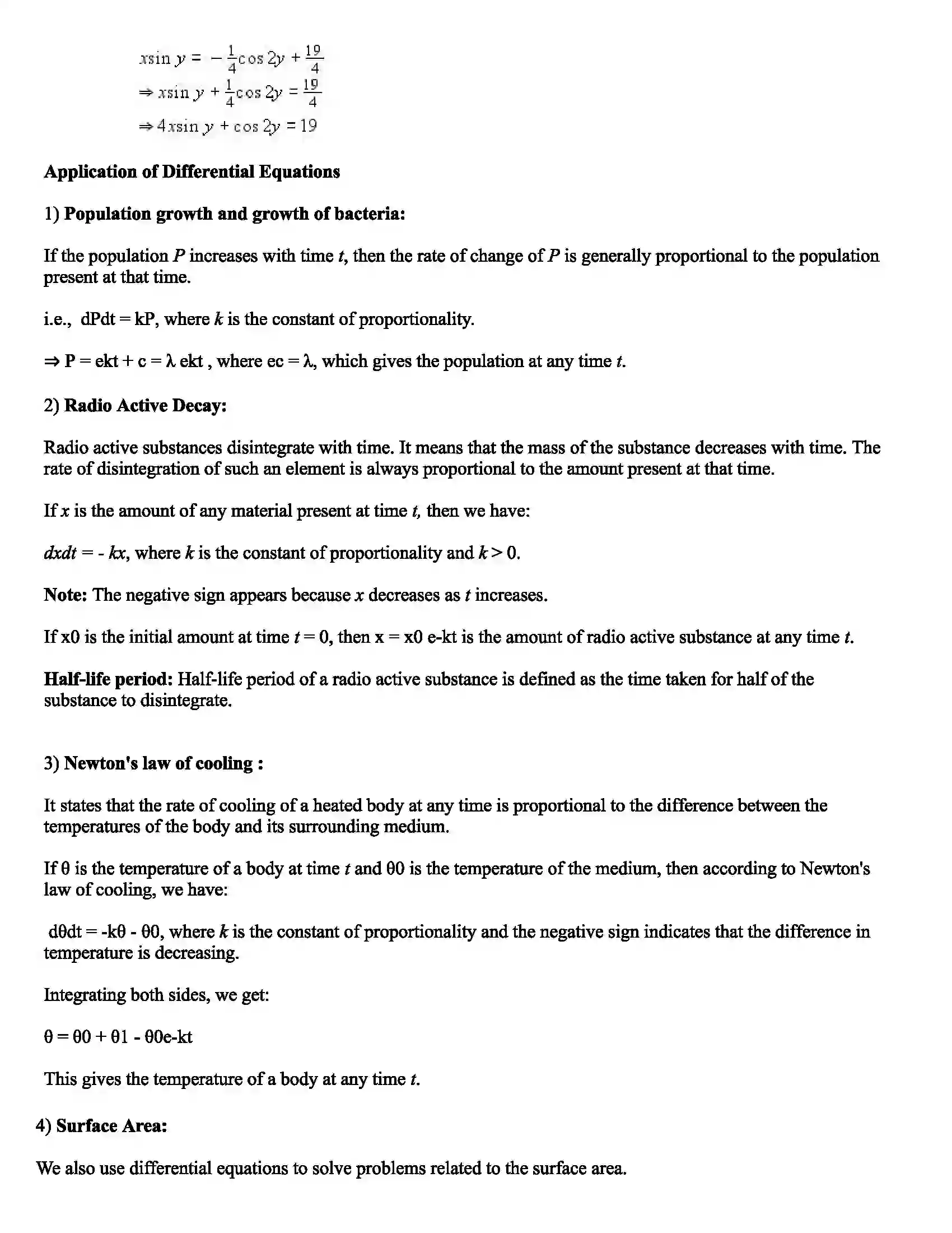 Maharashtra Board Class 12th Mathematics Part - II Differential Equations Revision Note 6