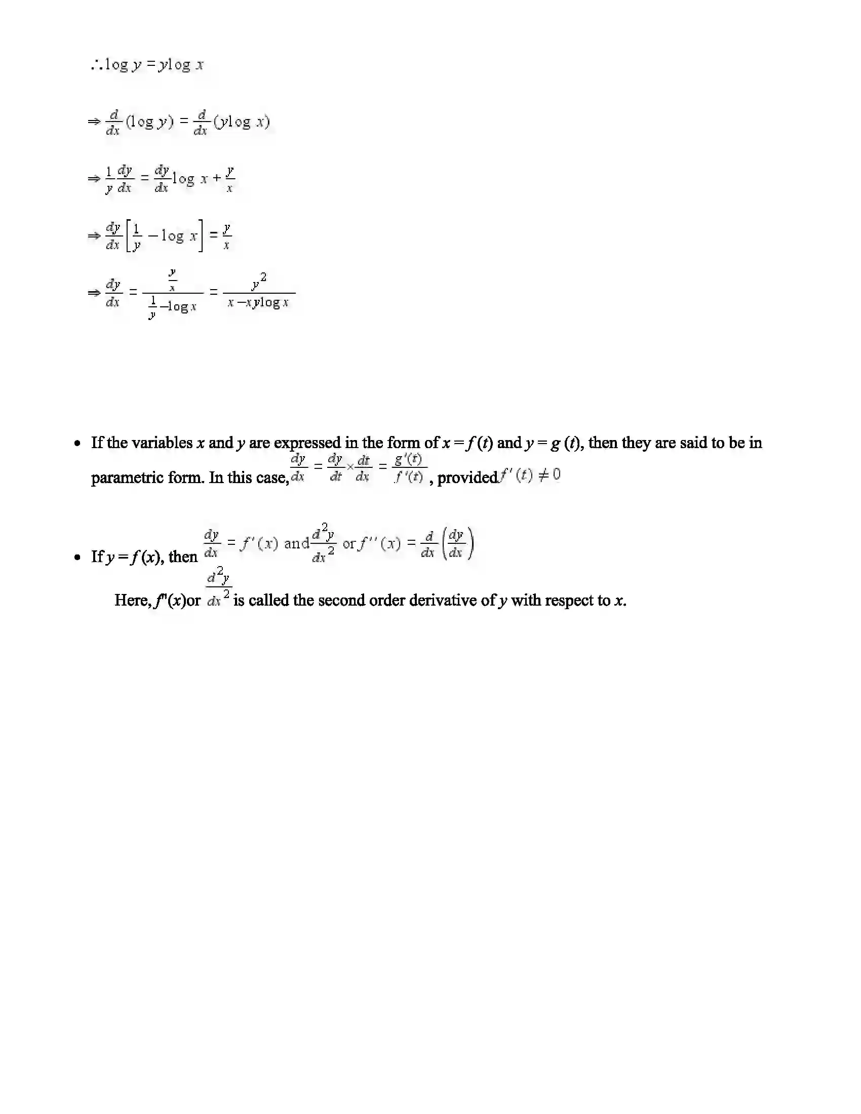 Maharashtra Board Class 12th Mathematics Part - II Differentiation Revision Note 3