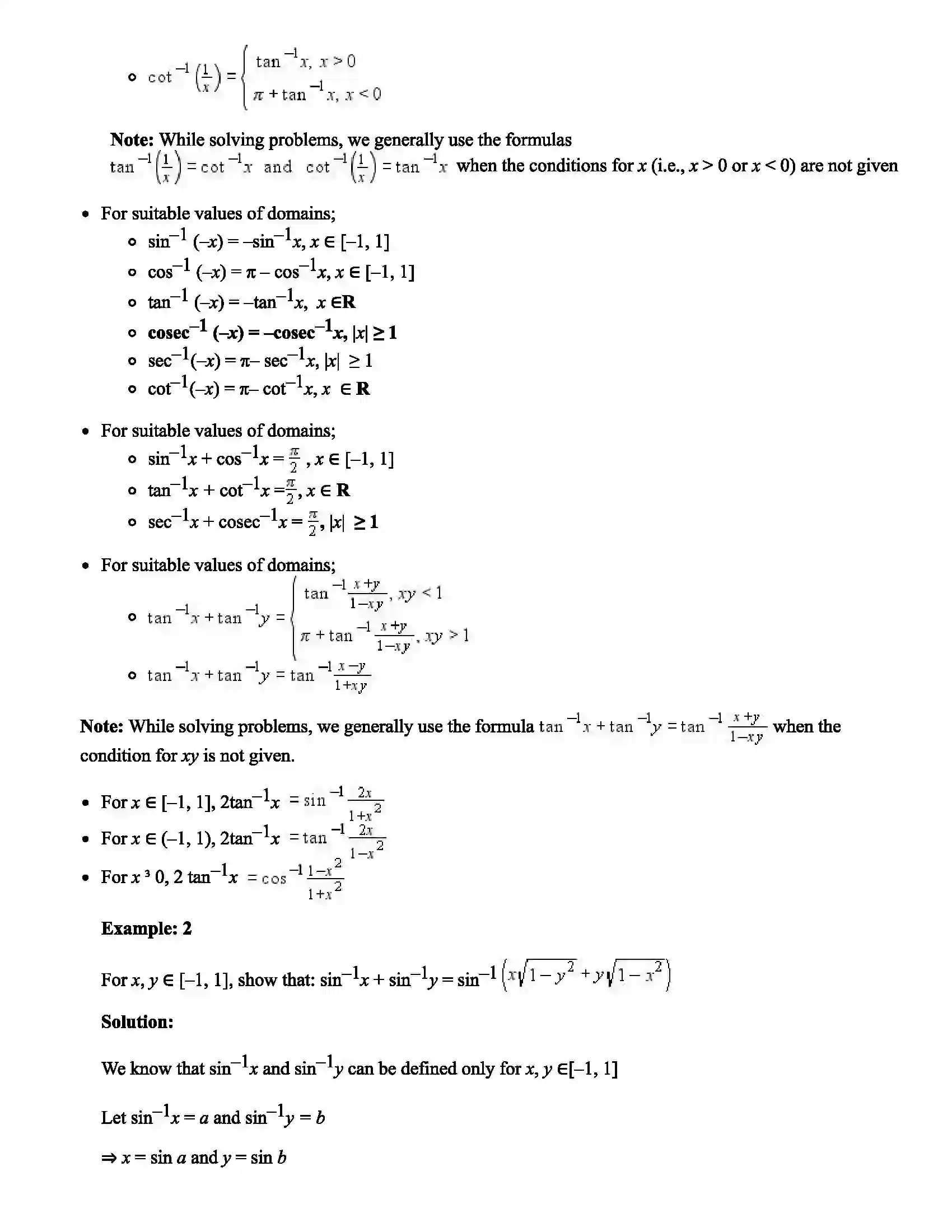 Maharashtra Board Class 12th Mathematics Trigonometric Functions Revision Note 11
