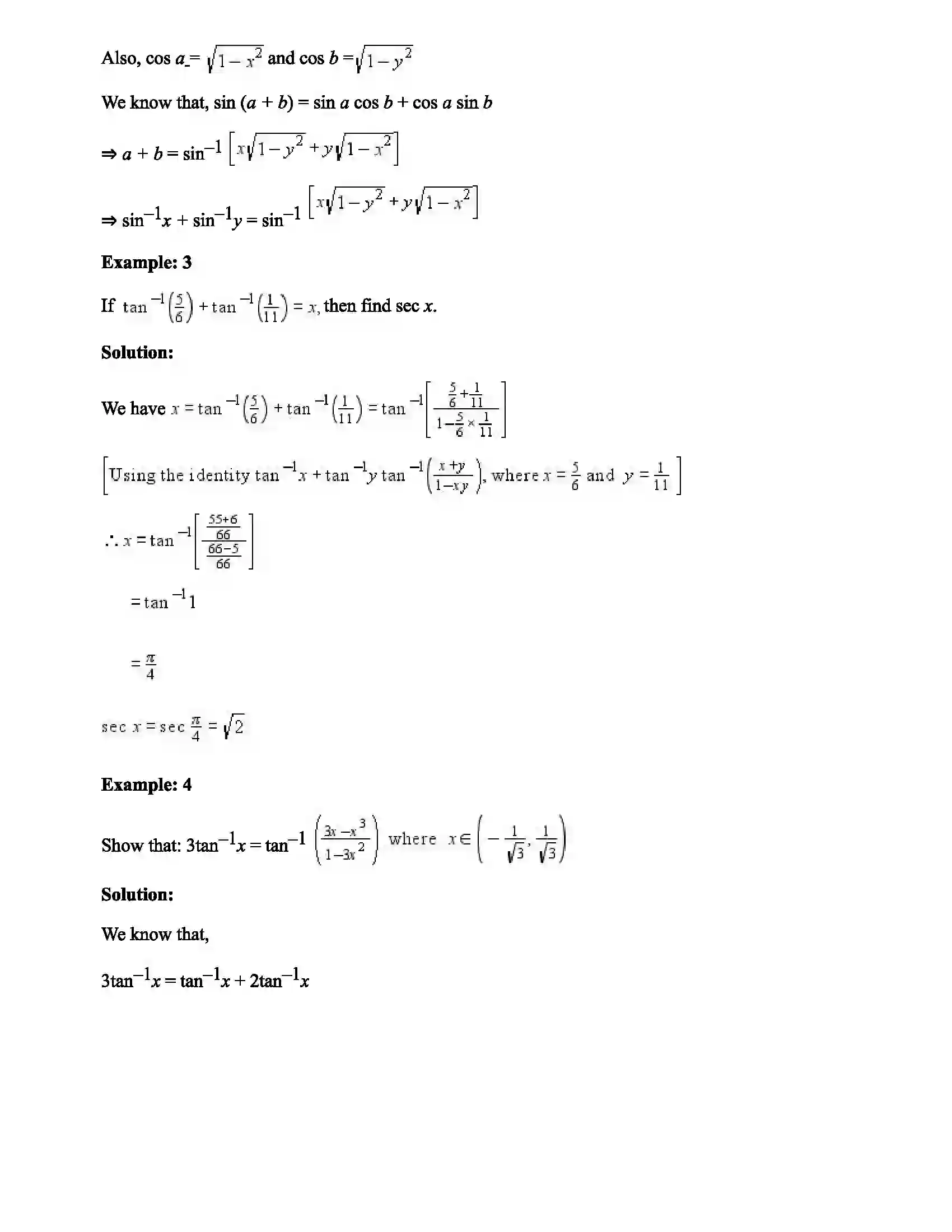 Maharashtra Board Class 12th Mathematics Trigonometric Functions Revision Note 12
