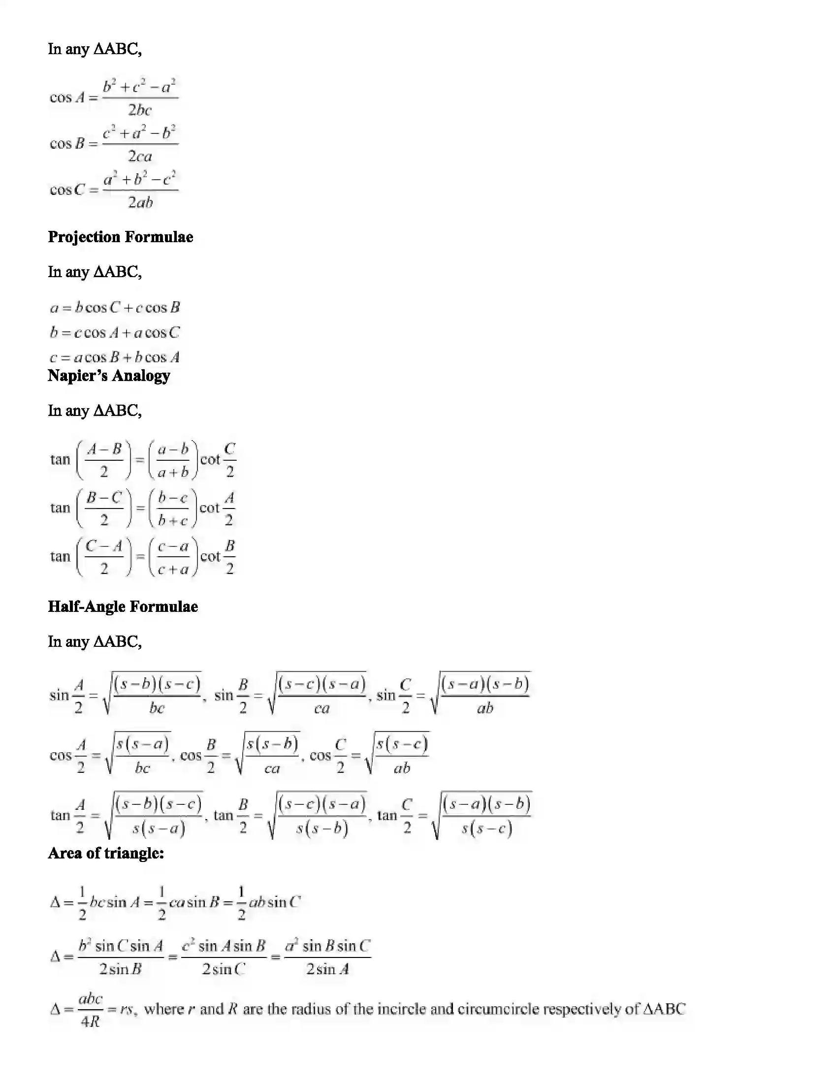 Maharashtra Board Class 12th Mathematics Trigonometric Functions Revision Note 4