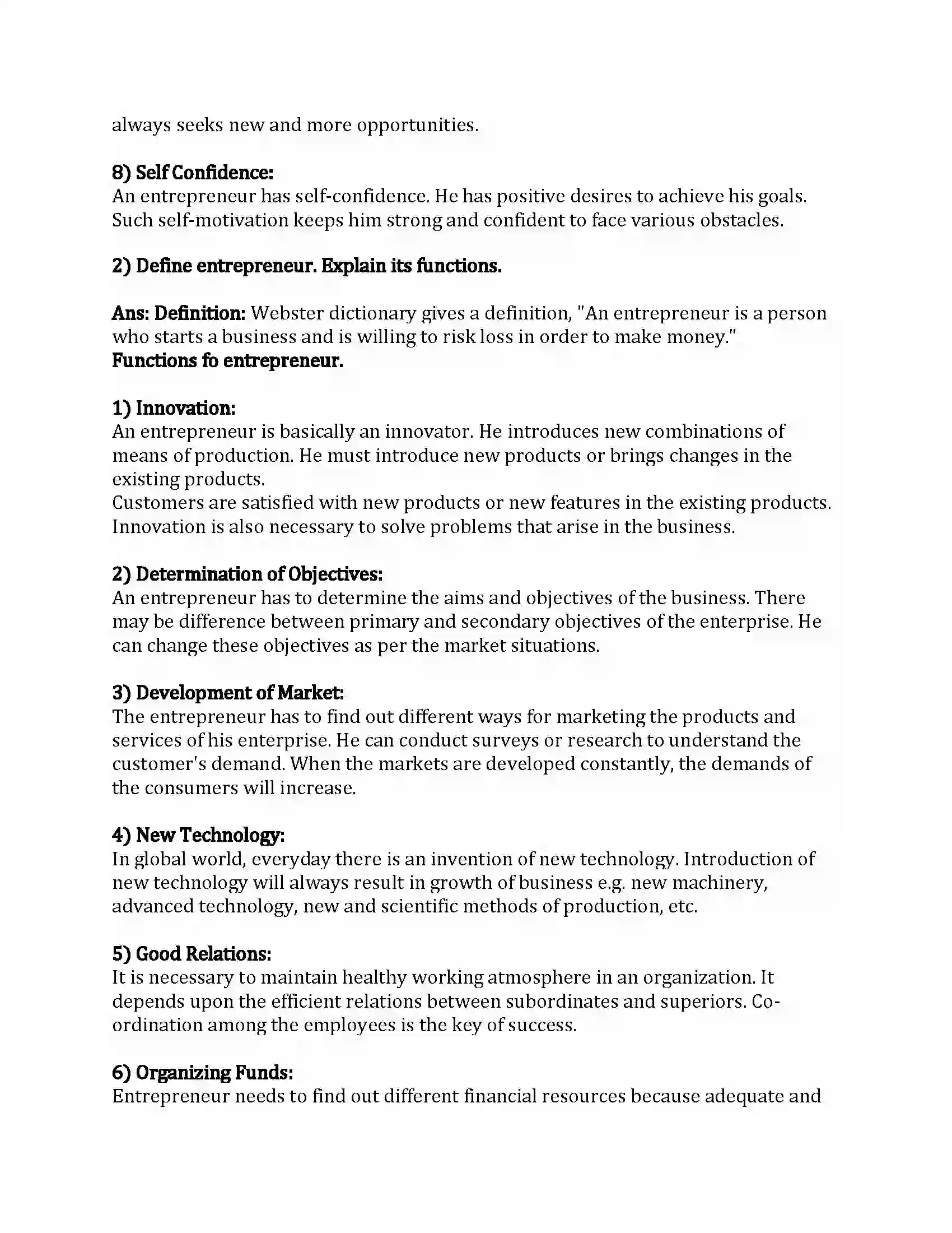 Maharashtra Board Class 12th Organization of Commerce & Management Entrepreneurship Development Revision Note 13