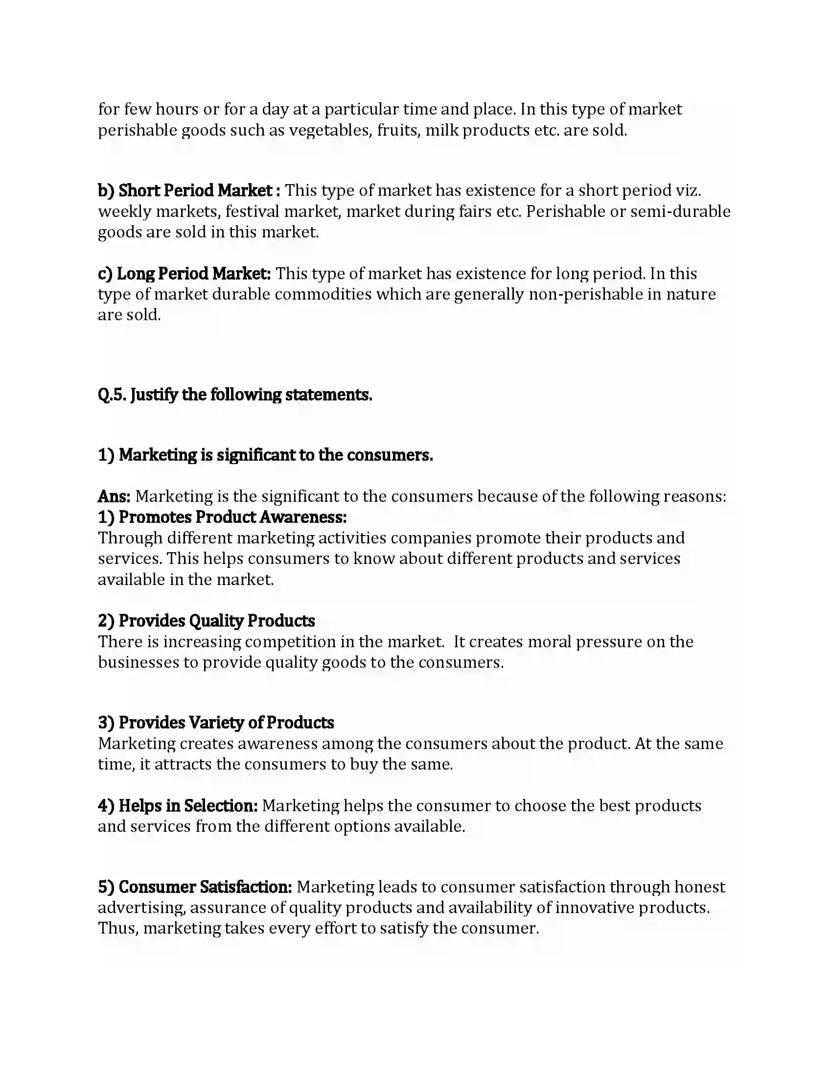 Maharashtra Board Class 12th Organization of Commerce & Management Marketing Revision Note 11
